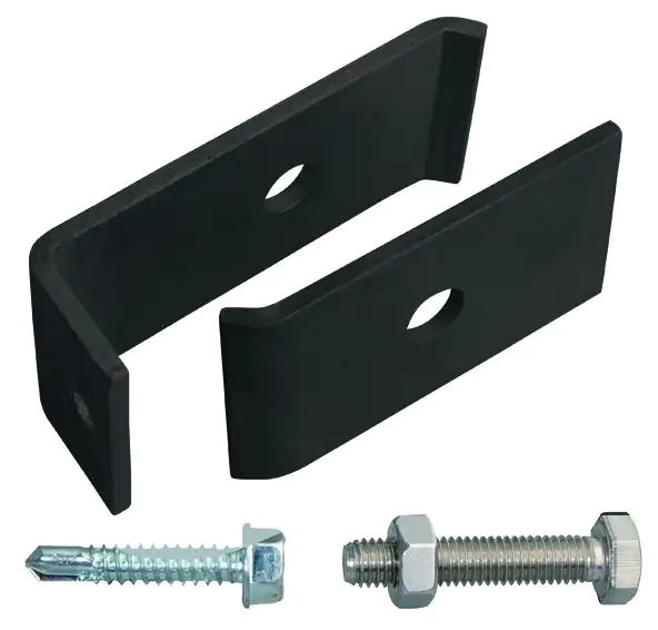 Alberts Befestigungsset Gittermatten an Mauern Pfosten anthrazit 5 Stk