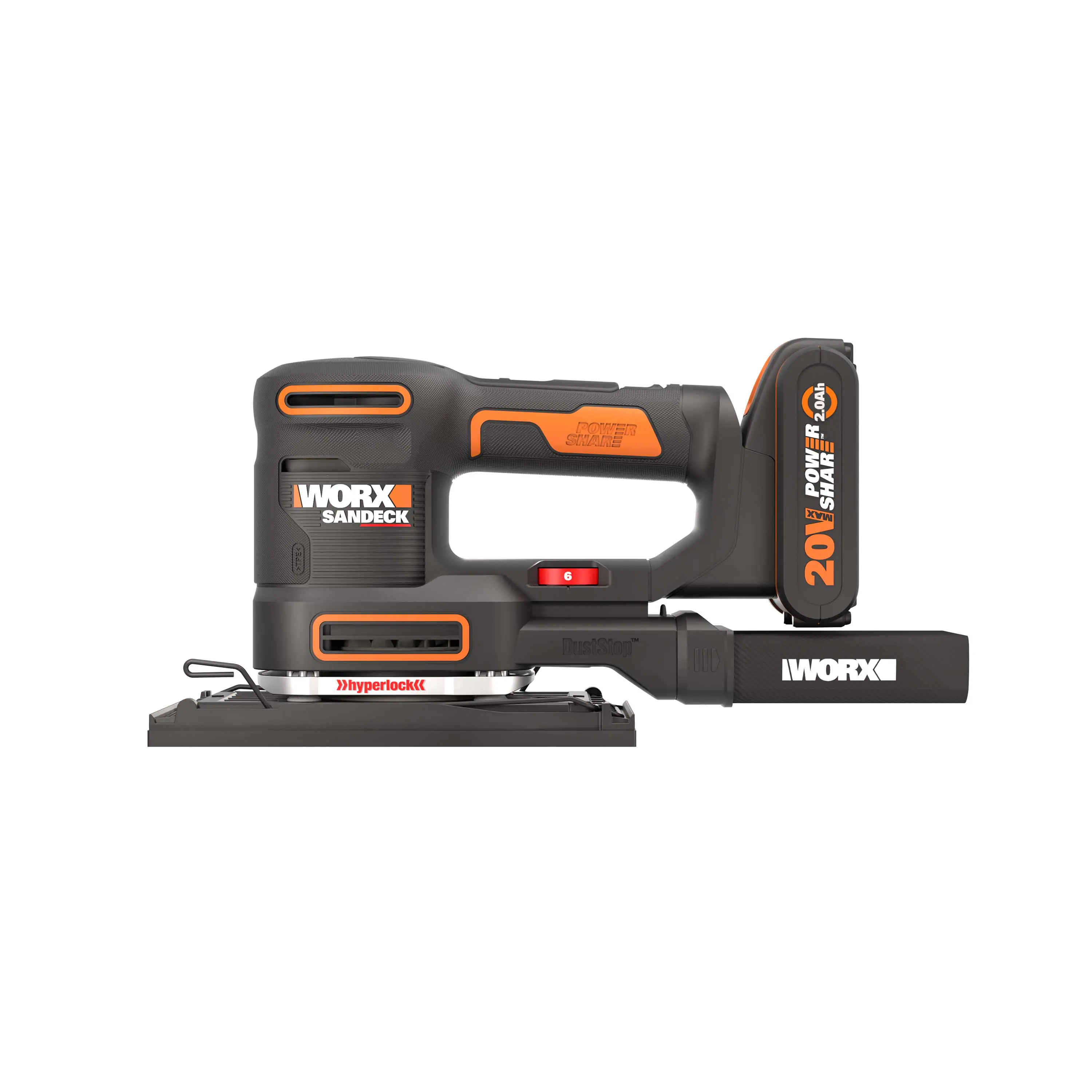 Worx Akku-Multischleifer Sonicrafter WX820 20 V inkl. Akku 2 Ah & Ladegerät Worx Akku-Multischleifer Sonicrafter WX820 20 V inkl. Akku 2 Ah & Ladegerät