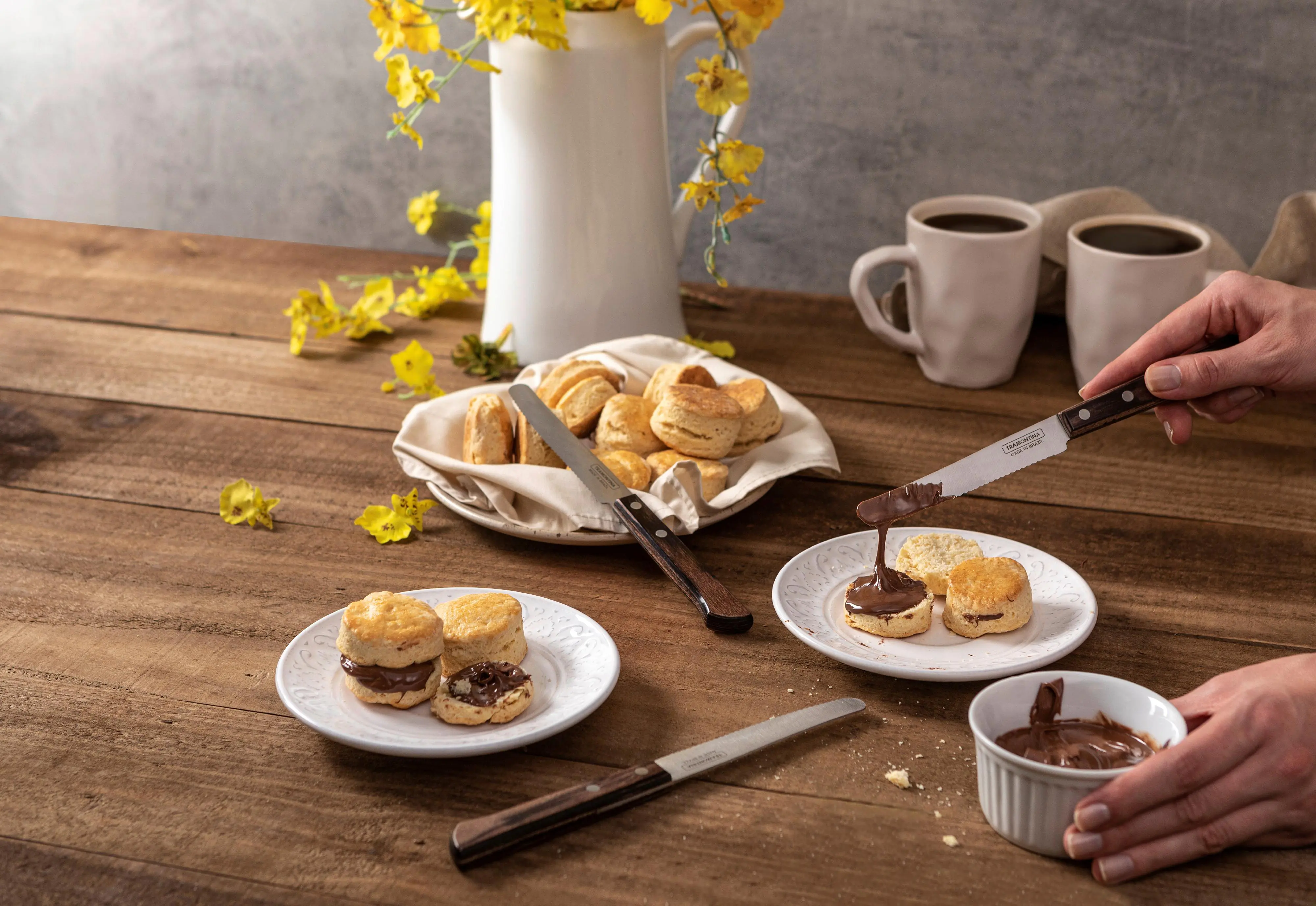 Tramontina Frühstücksmesser 11,5 cm Edelstahl mit Holzgriff