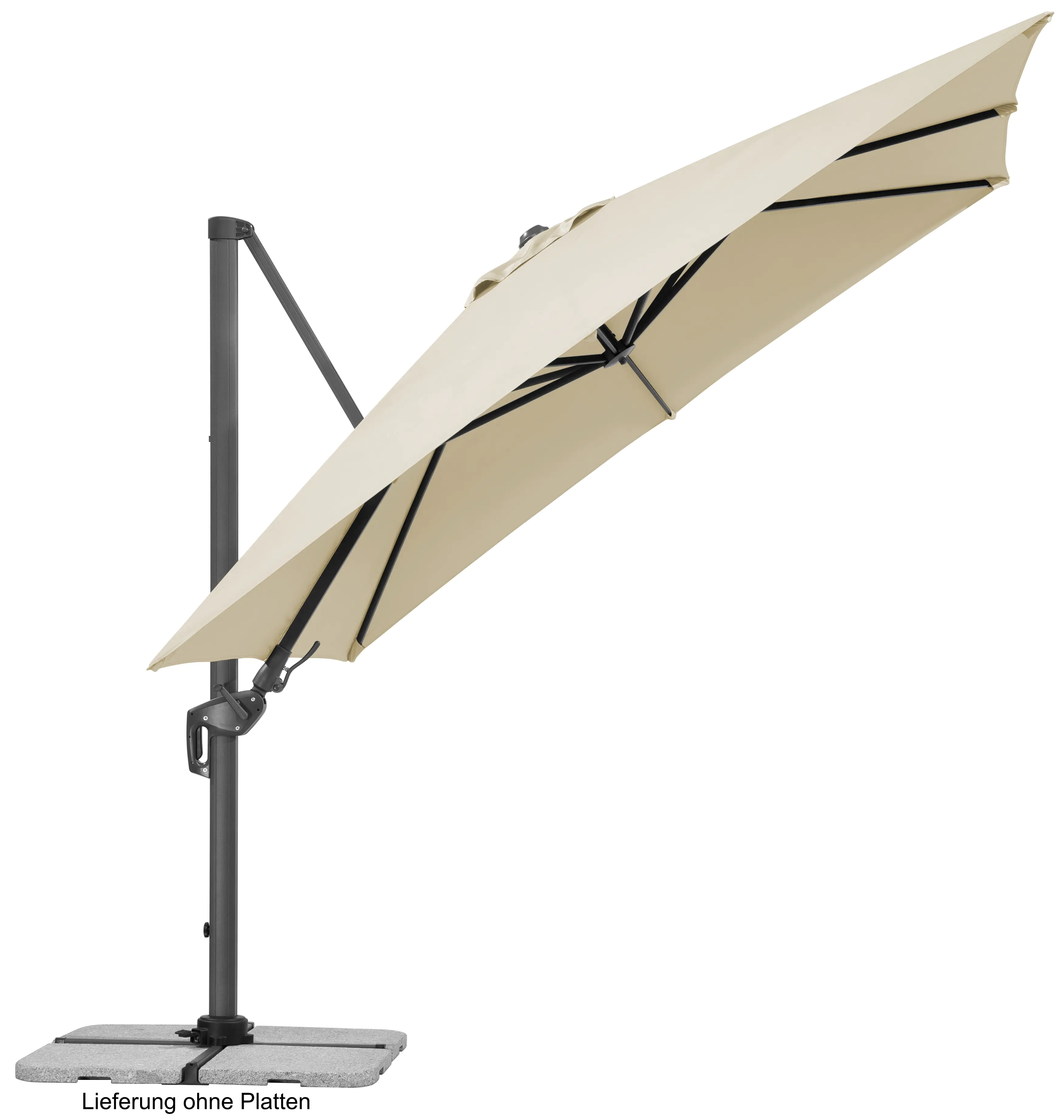 Schneider Ampelschirm Rhodos Twist natur 300 x 300 cm Schneider Ampelschirm Rhodos Twist natur 300 x 300 cm