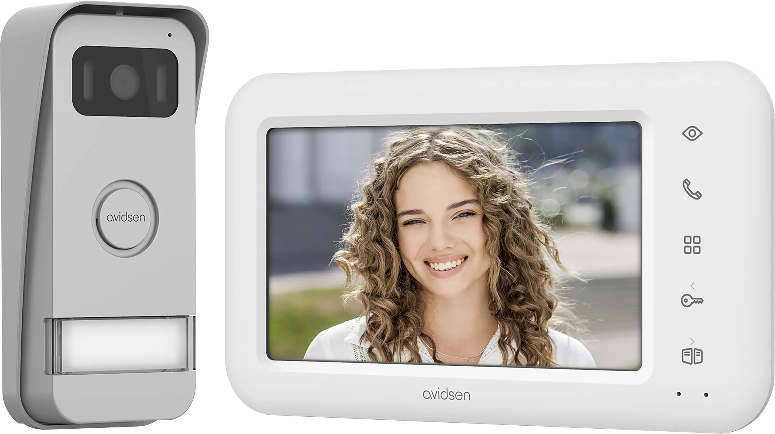 Avidson Türsprechanlage Video Elia  7 Zoll Farbmonitor, weiß, IP44 Avidson Türsprechanlage Video Elia  7 Zoll Farbmonitor, weiß, IP44