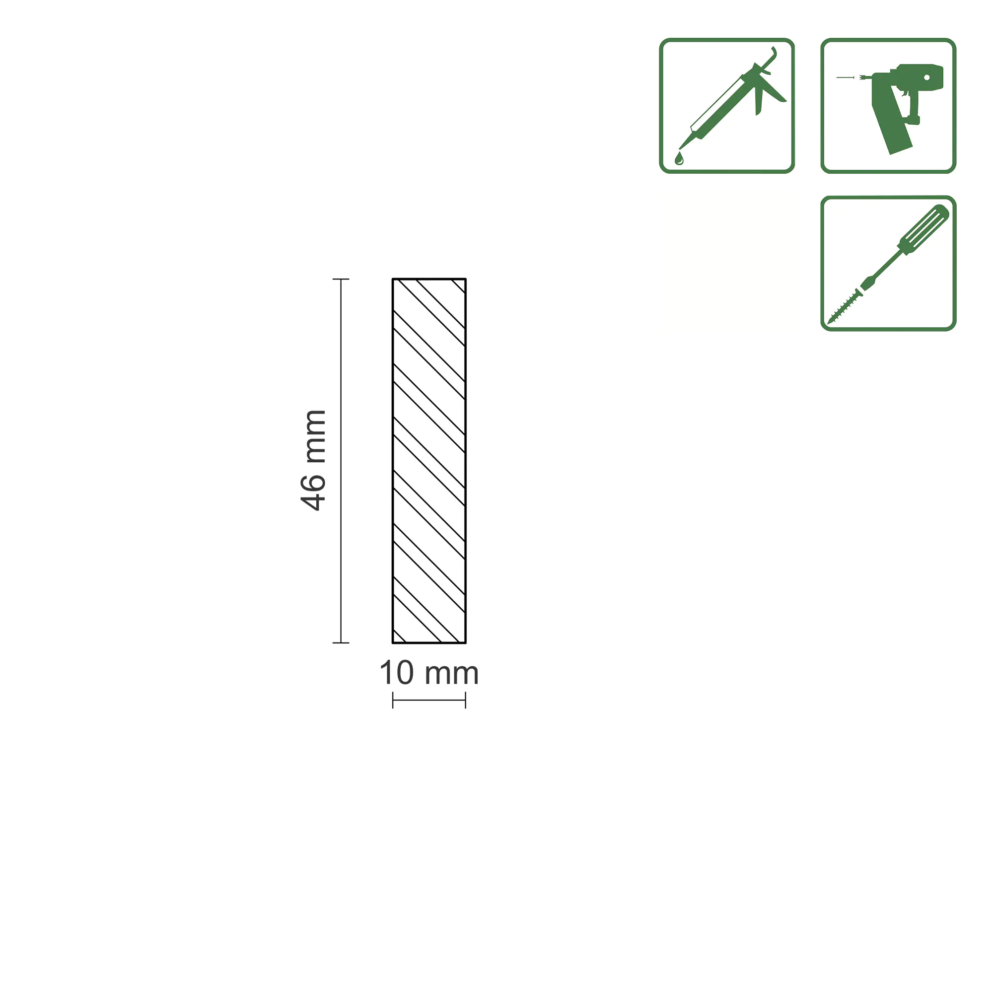 FN Neuhofer Flachleiste 240 cm 46 x 10 mm Fichte/Kiefer