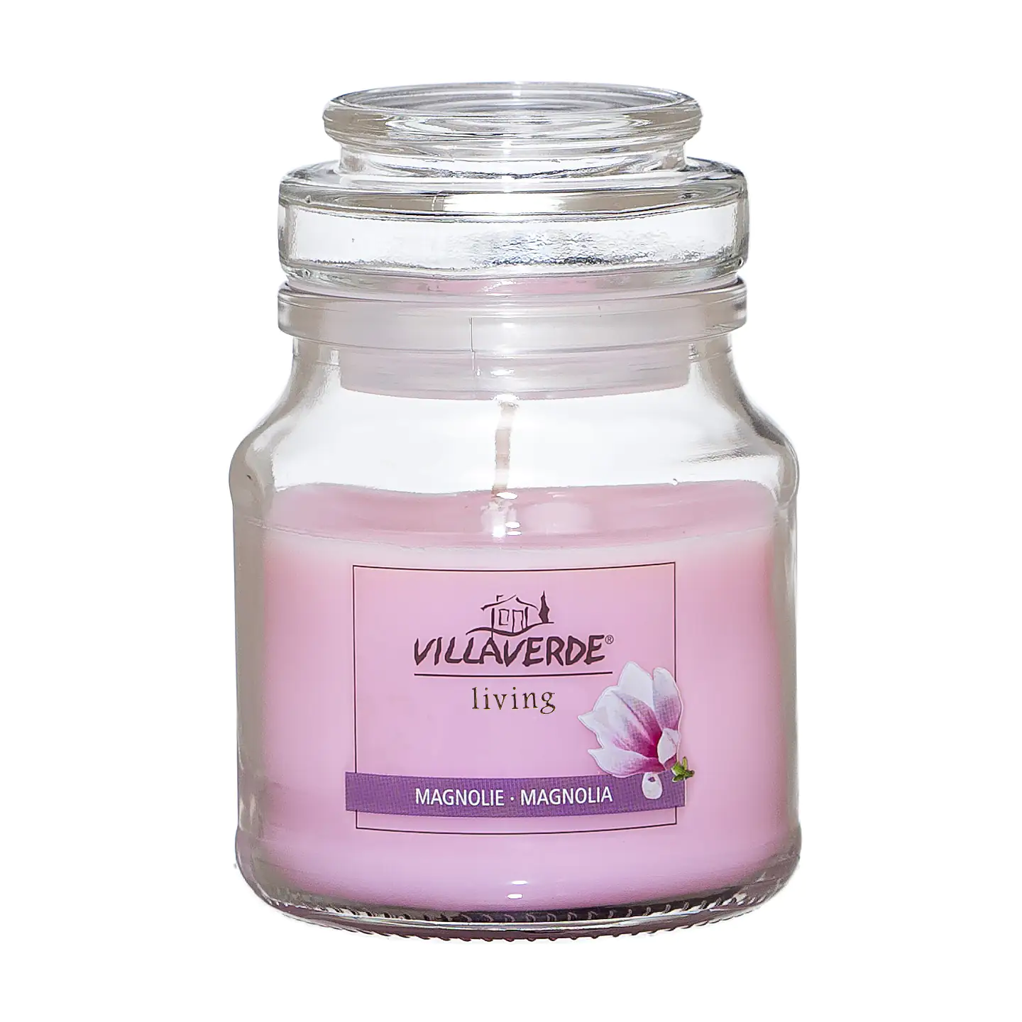 Villa Verde Duftkerze im Glas m. Deckel Magnolie, Höhe: 7,8 cm, Ø 7 cm