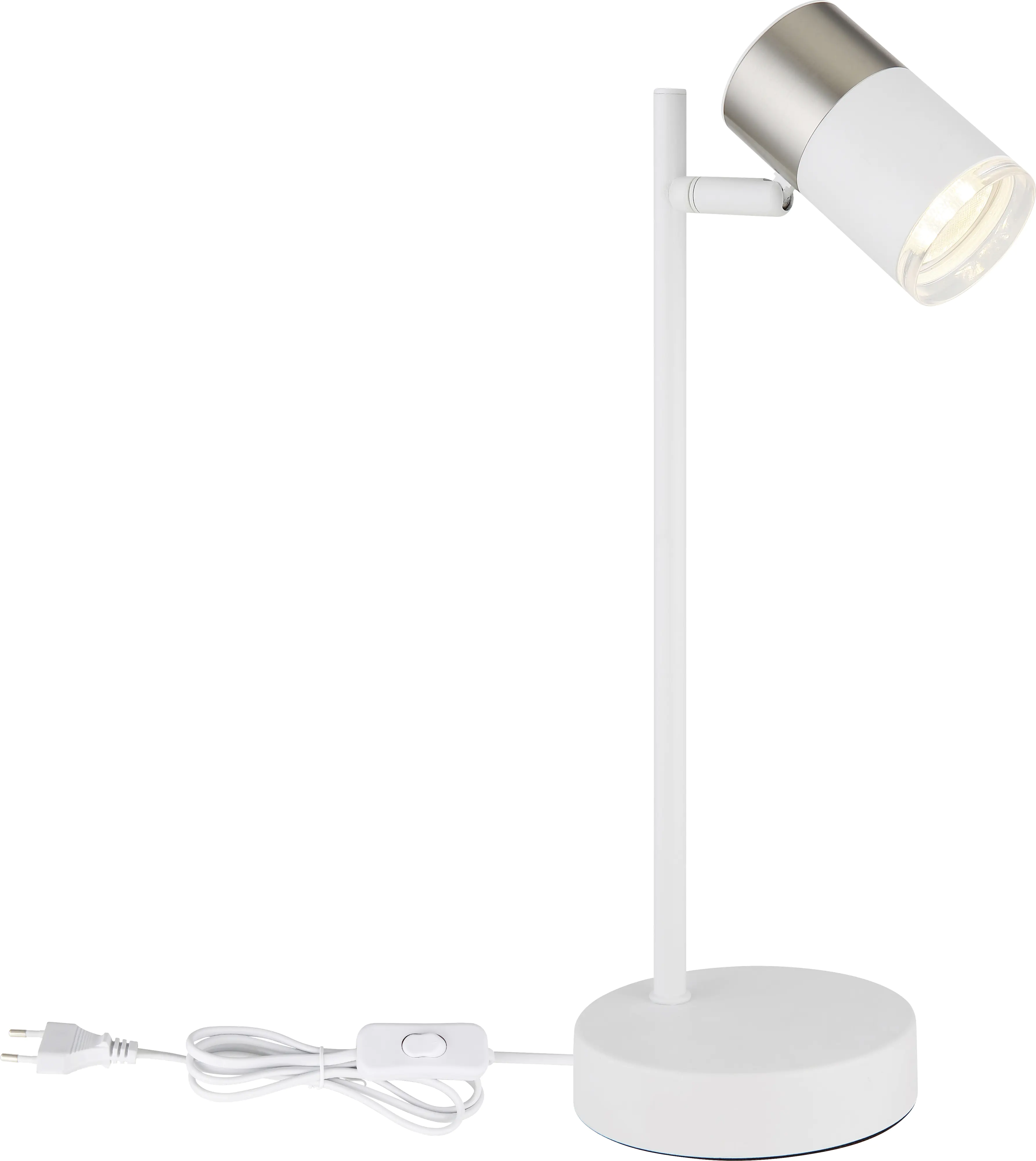 Globo Tischleuchte Brisbon weiß matt 13,2 x 13,2 x 35 cm GU10 