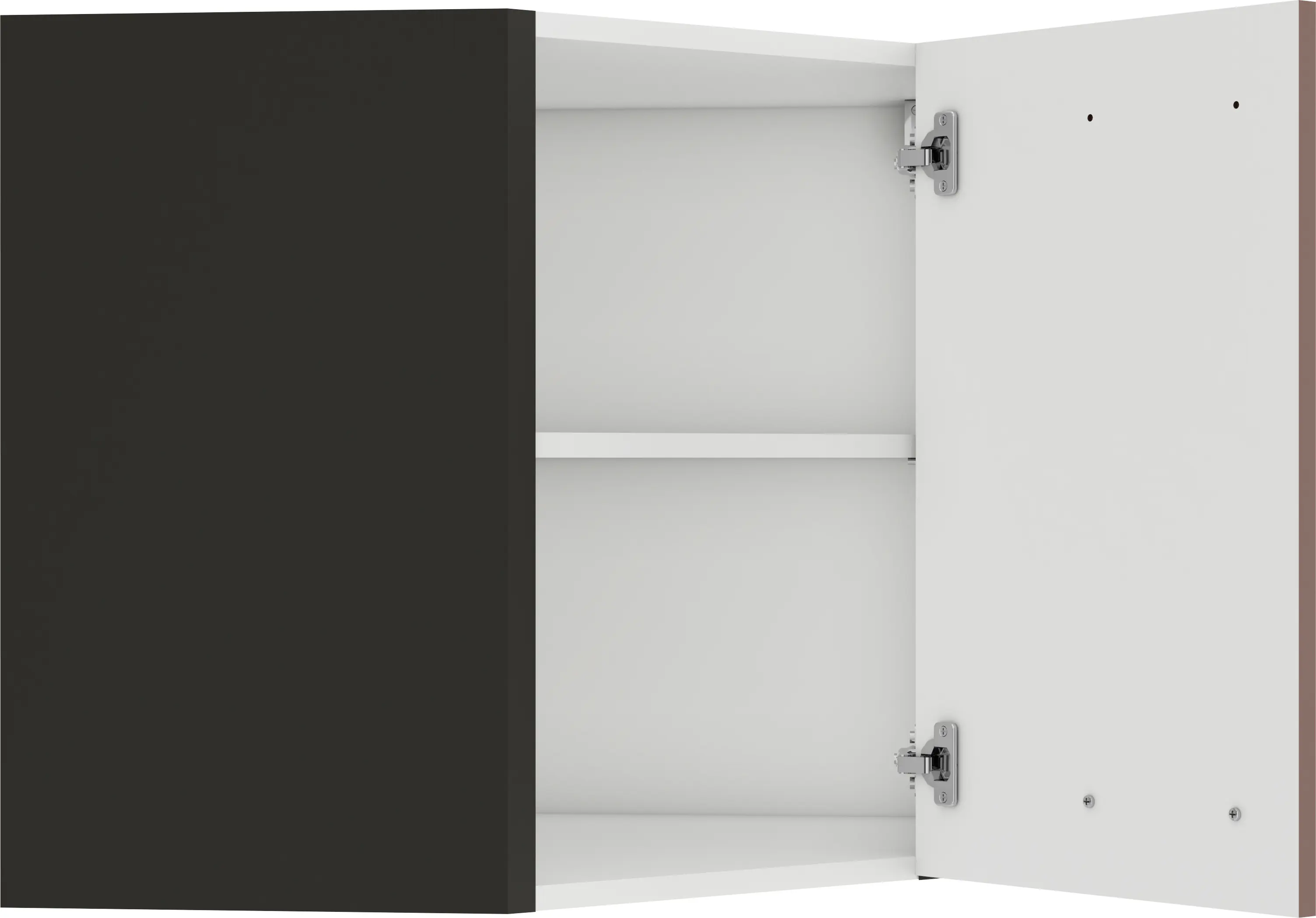 Optifit Eckoberschrank Nizza 407 rostrot/anthrazit matt 60 cm