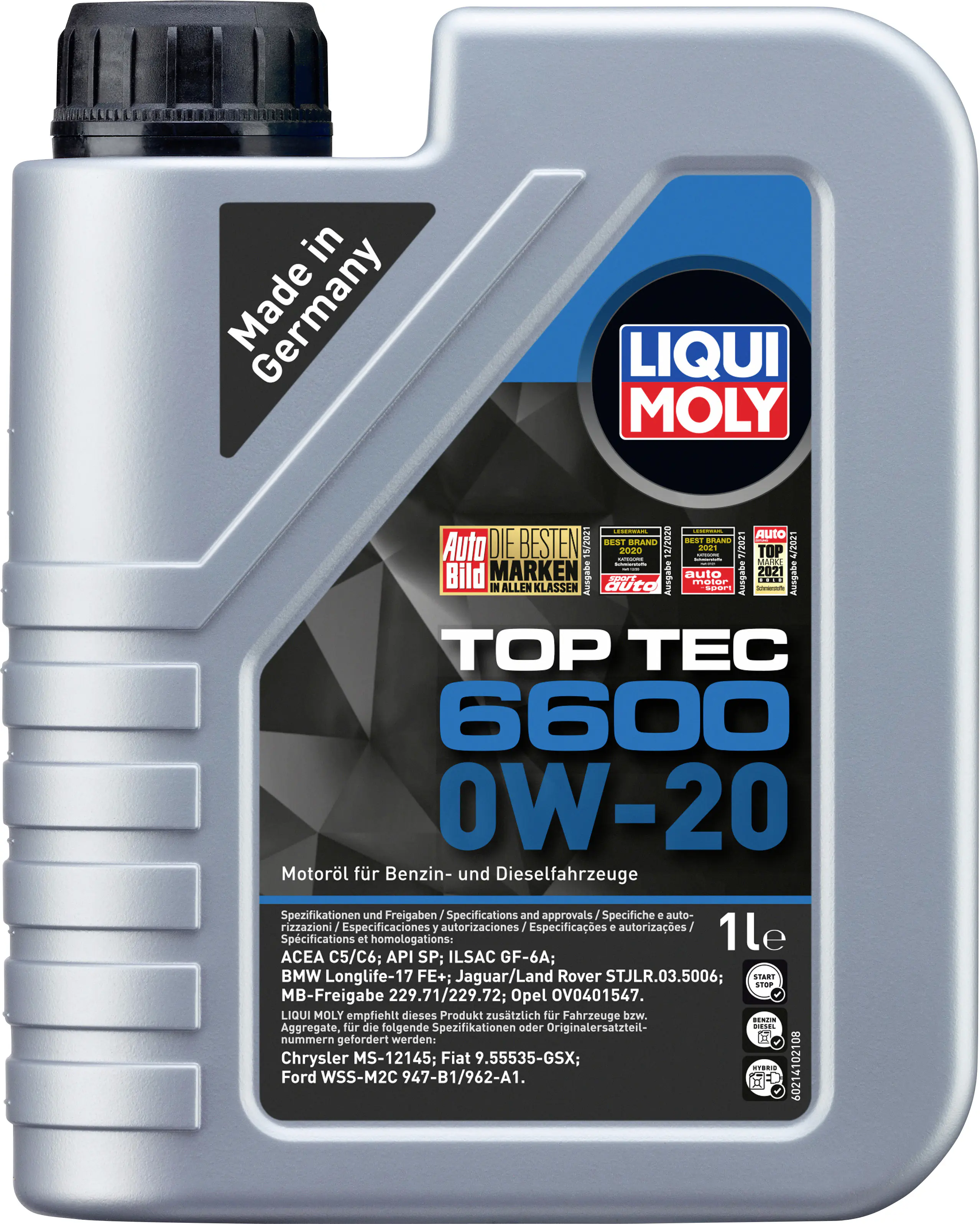 Liqui Moly Motoröl Top Tec 6600 0W-20 1 L