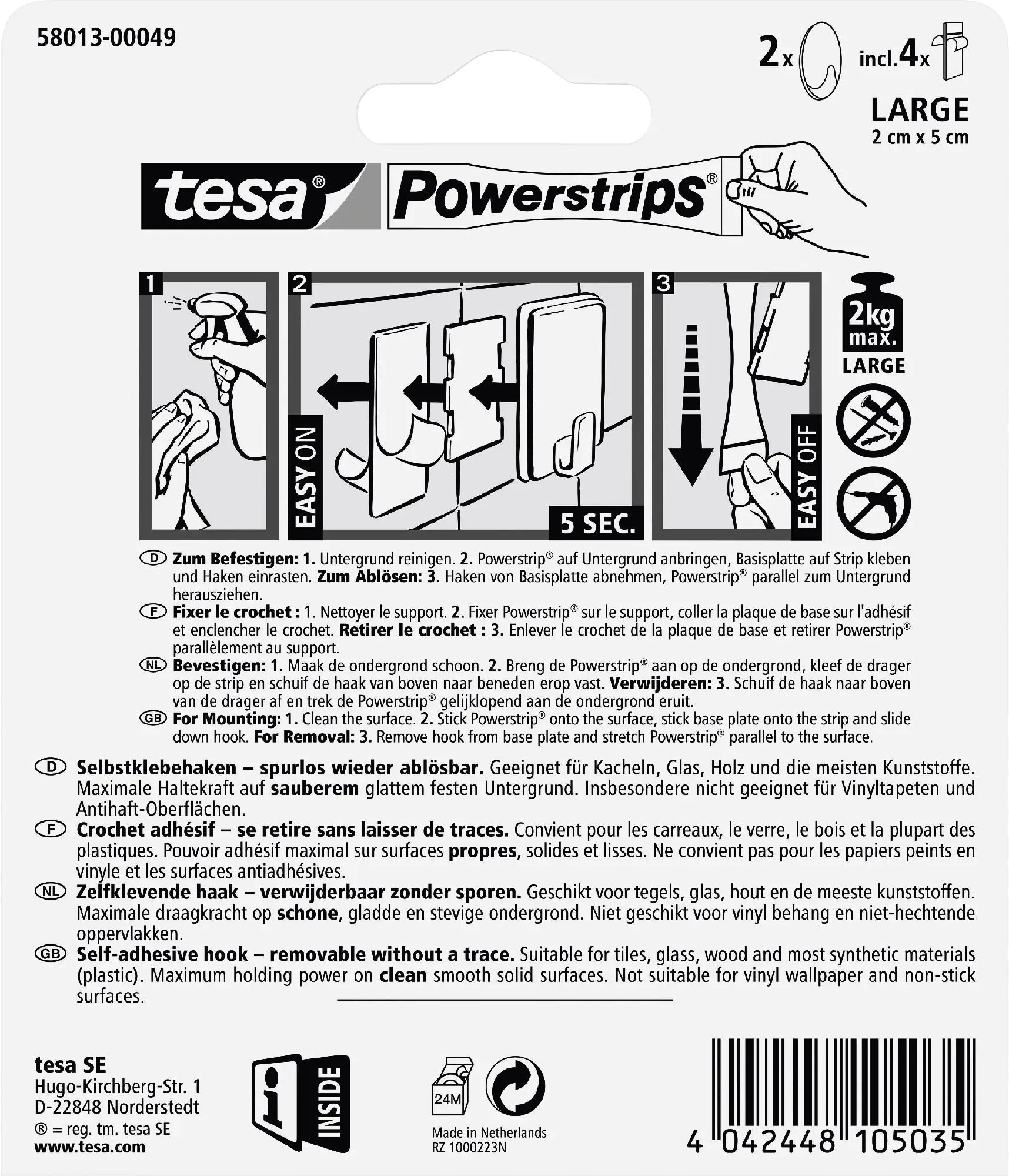 tesa Haken Powerstrip Large oval tesa Haken Powerstrip Large oval