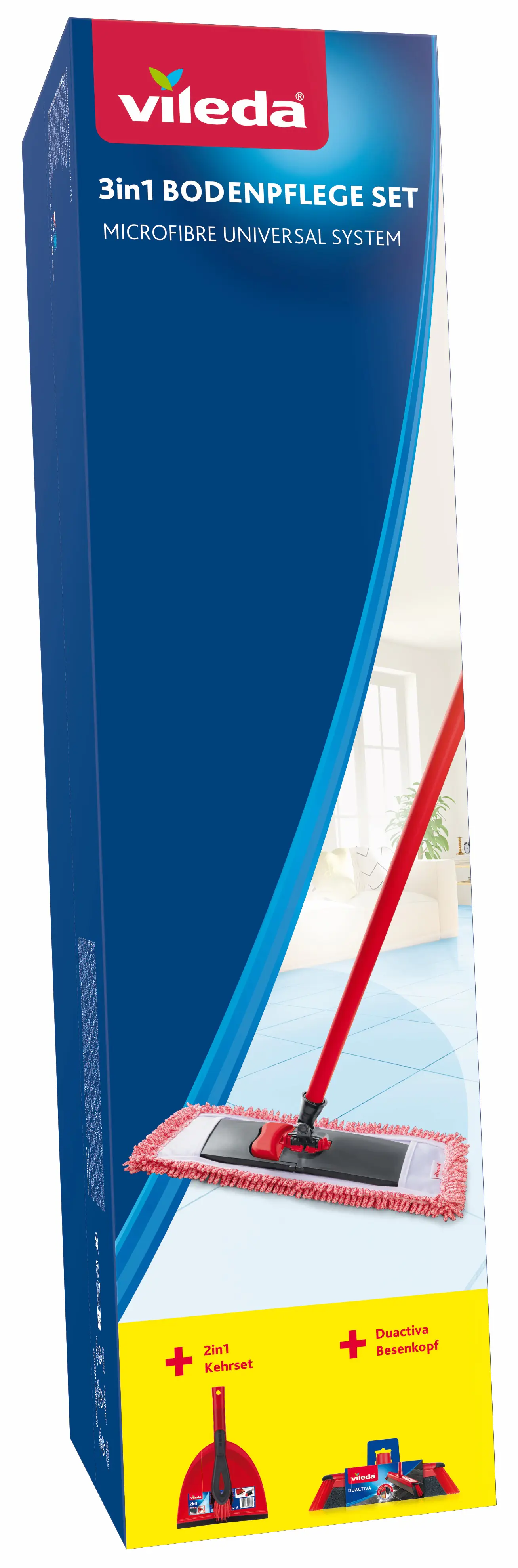 Vileda Kehrgarnitur 3in1 Bodenpflege-Set