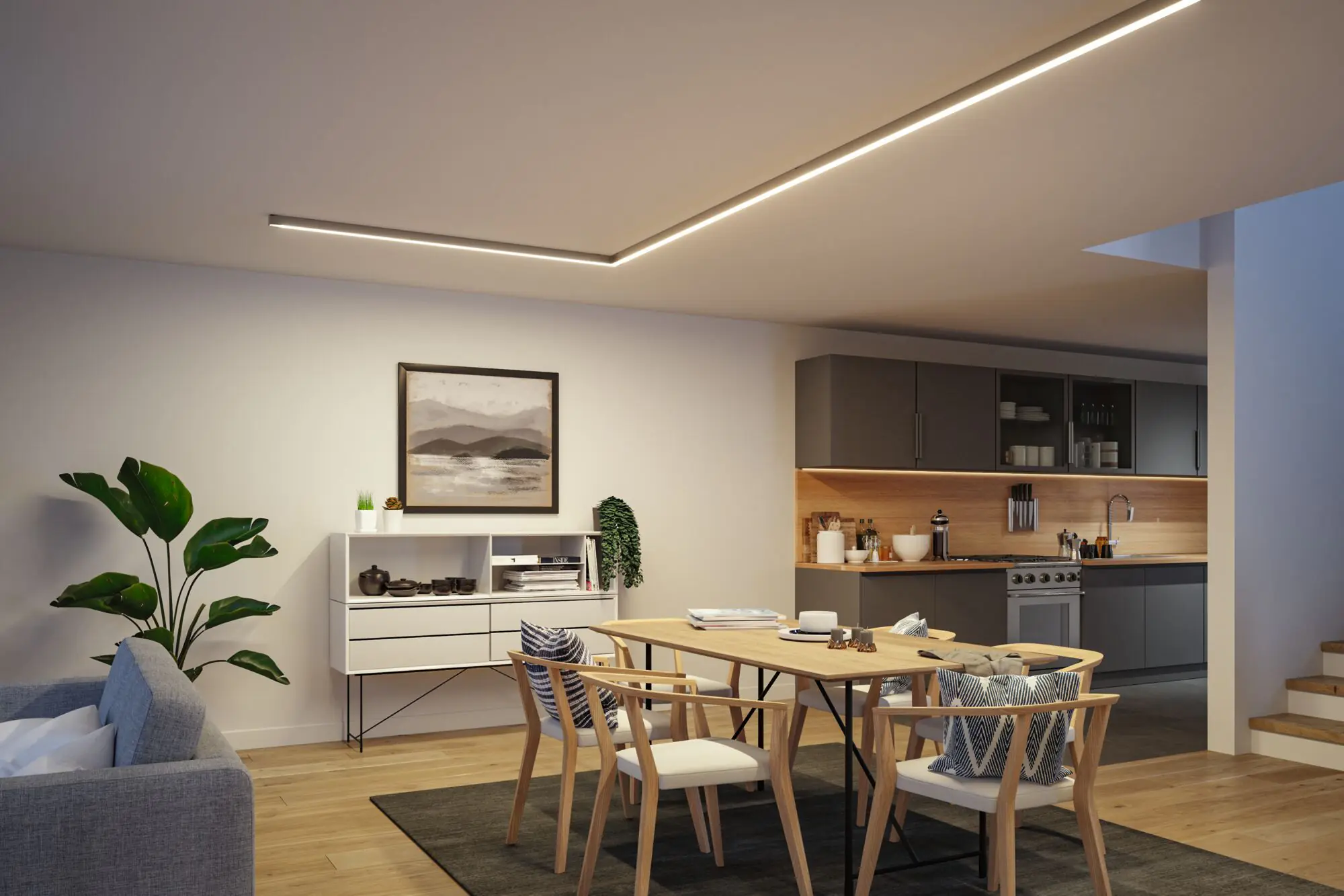 Paulmann Einspeisung für Lichtleiste Linion Power Channel 17 W Aluminium chrom-matt warmweiß 