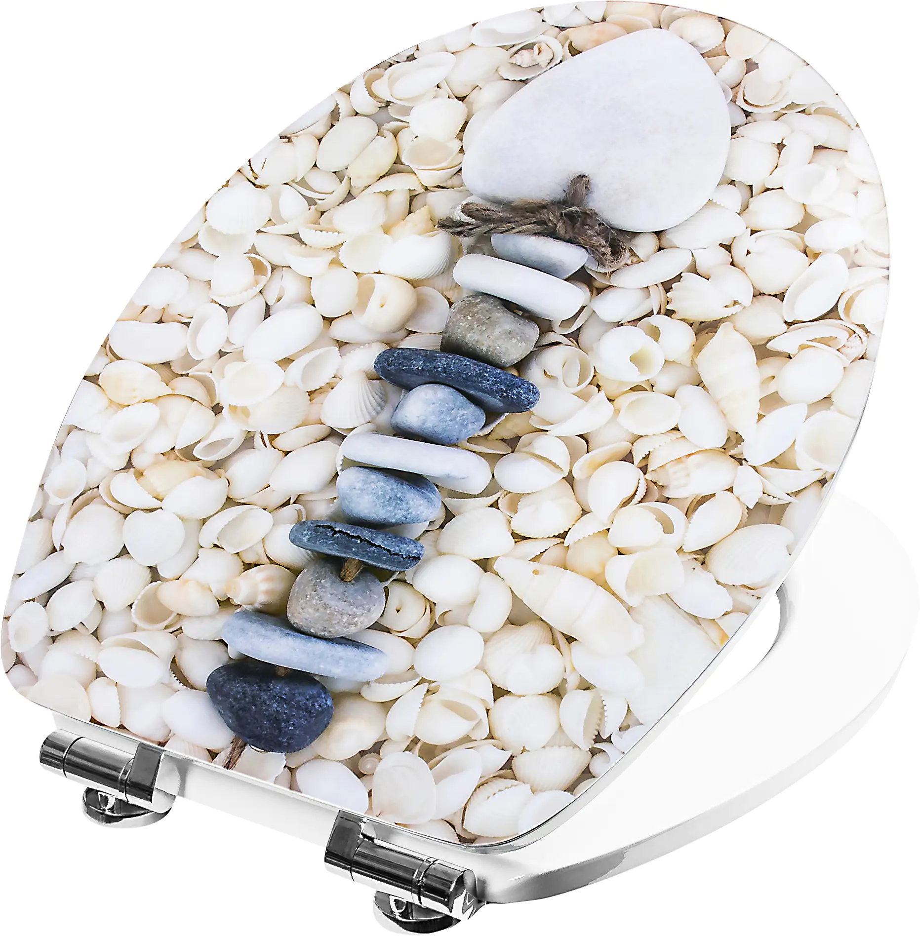 Cornat WC-Sitz Muschelherz mit Absenkautomatik, abnehmbar