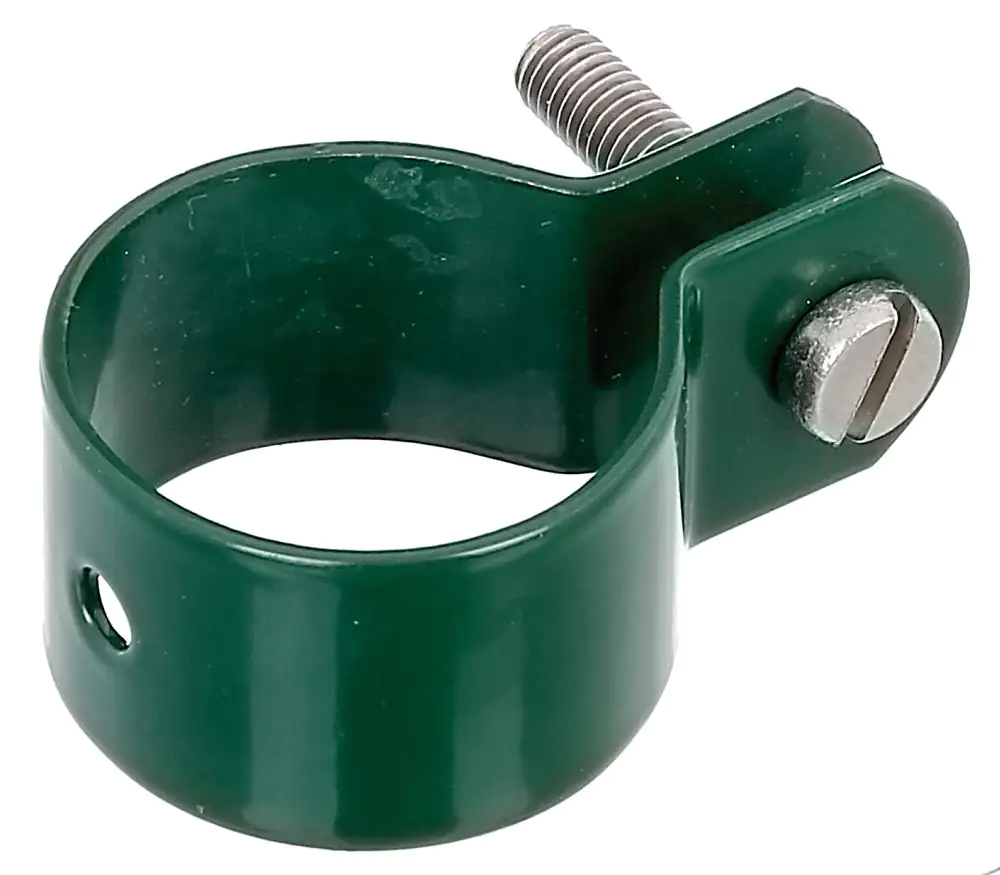 Alberts Schelle zur Befestigung von Streben an Pfosten Ø 34 mm grün Alberts Schelle zur Befestigung von Streben an Pfosten Ø 34 mm grün