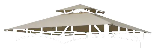 TrendLine Ersatzdach für Grillpavillon Barbecue 220 x 180 cm beige