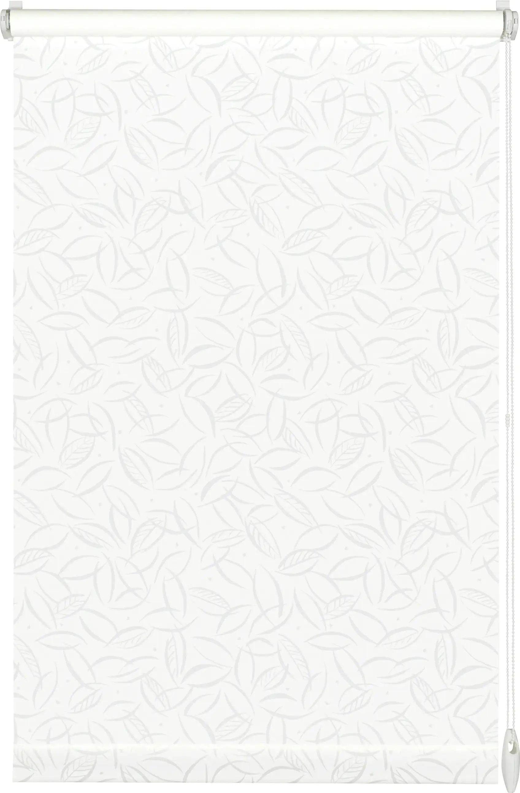 Gardinia EasyFix Rollo mit Blättern weiß 75 x 150 cm Gardinia EasyFix Rollo mit Blättern weiß 75 x 150 cm