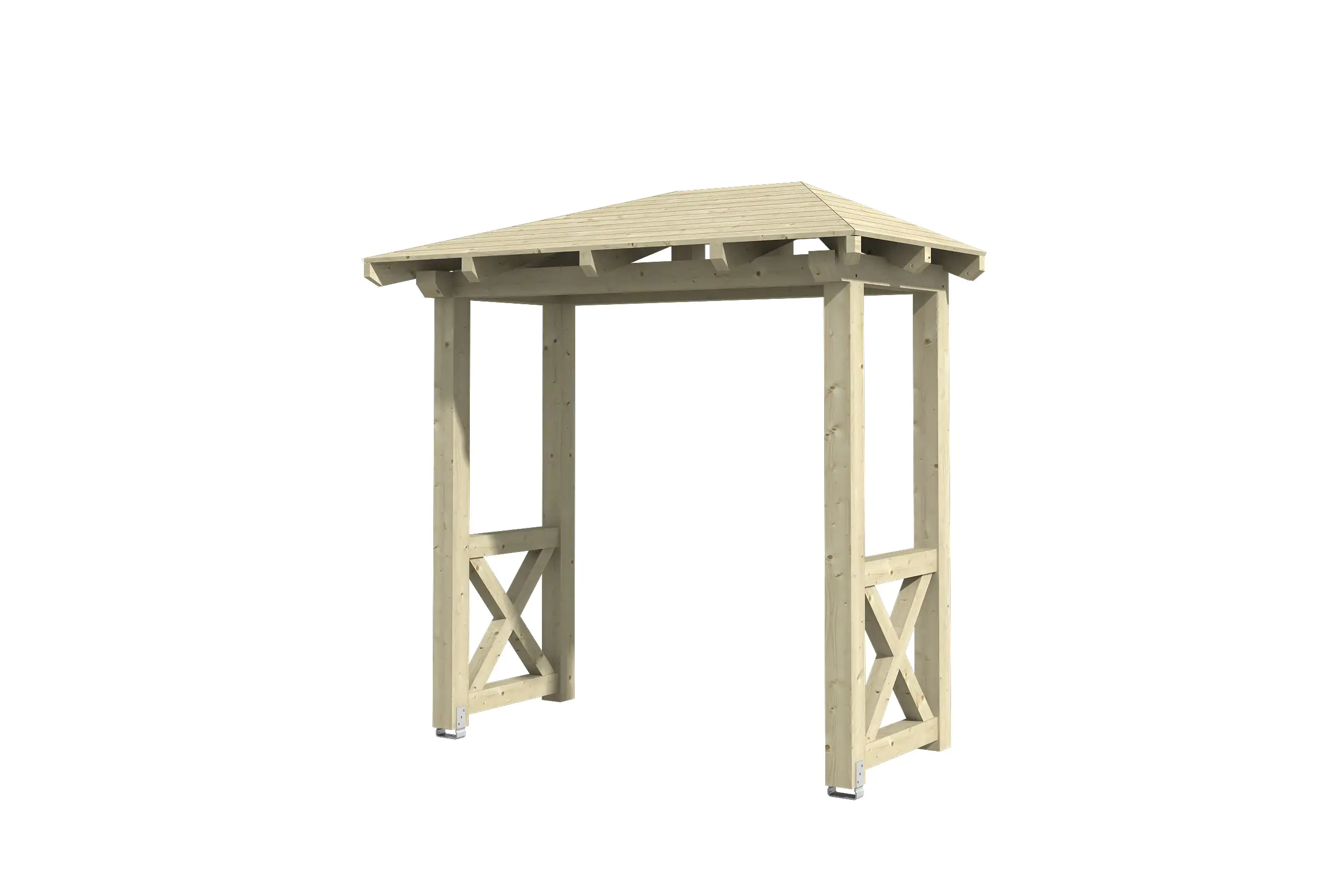 4018211206544 SKAN HOLZ Vordach Wismar Typ 4 258 x 126 cm, natur