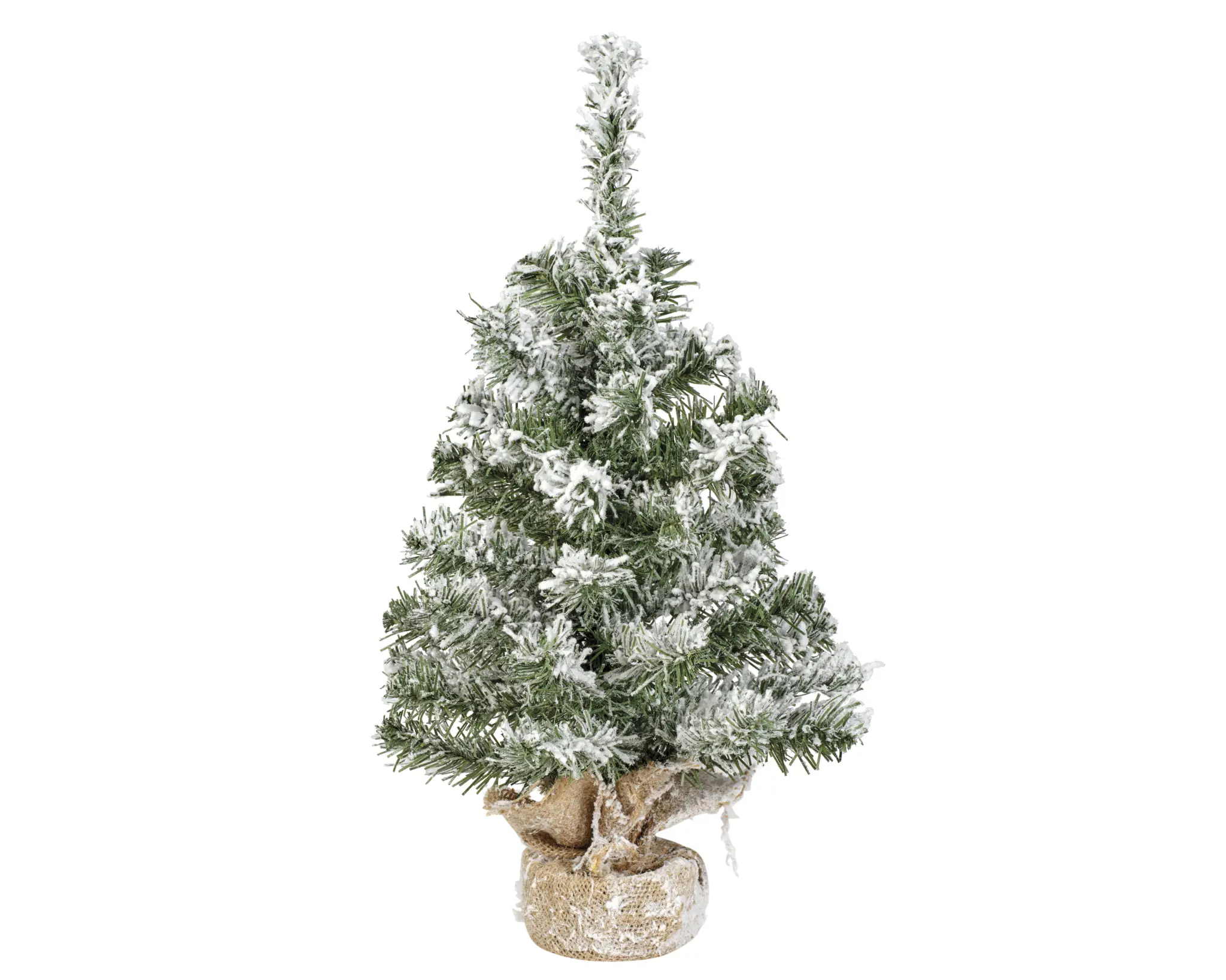 Everlands Mini Weihnachtsbaum im Jutesack 45 cm grün weiß