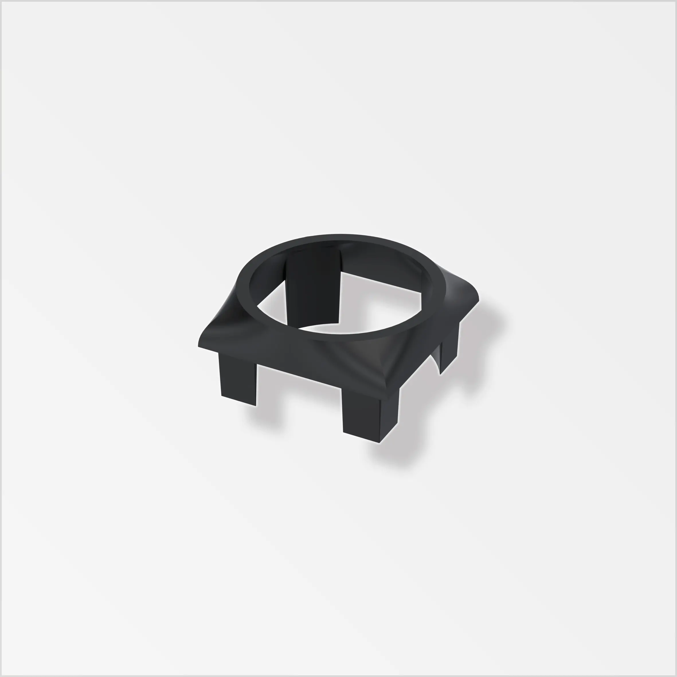 alfer Combitech connect Adapter für Quadratrohr mit 2 Zapfen PVC 23,5 mm schwarz