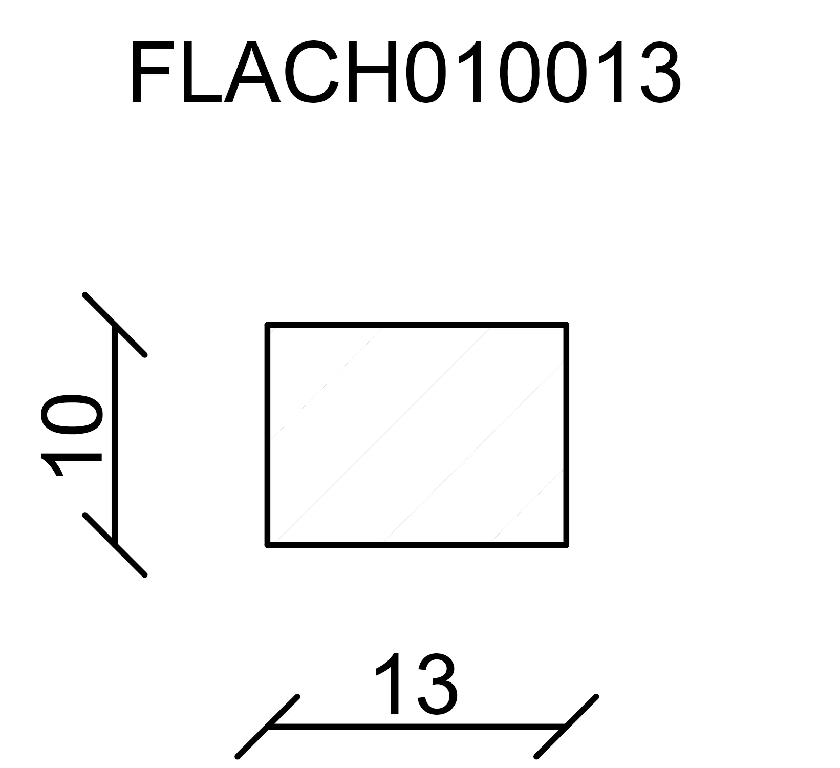 FN Neuhofer Flachleiste 100 cm 13 x 10 mm Fichte/Kiefer