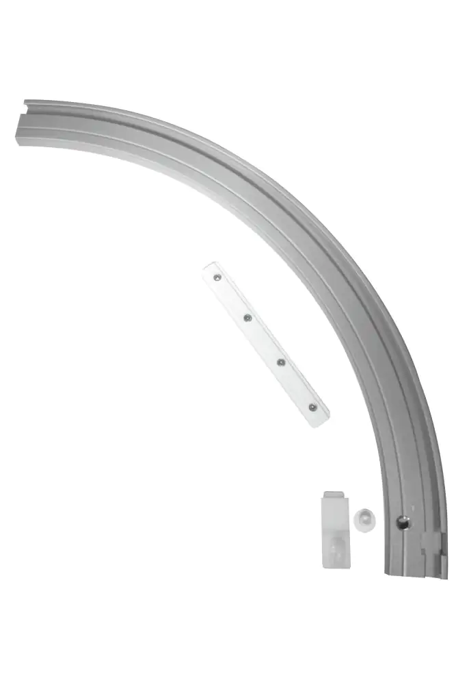 Gardinia Rundbogen rechts 1-läufig, aluminium