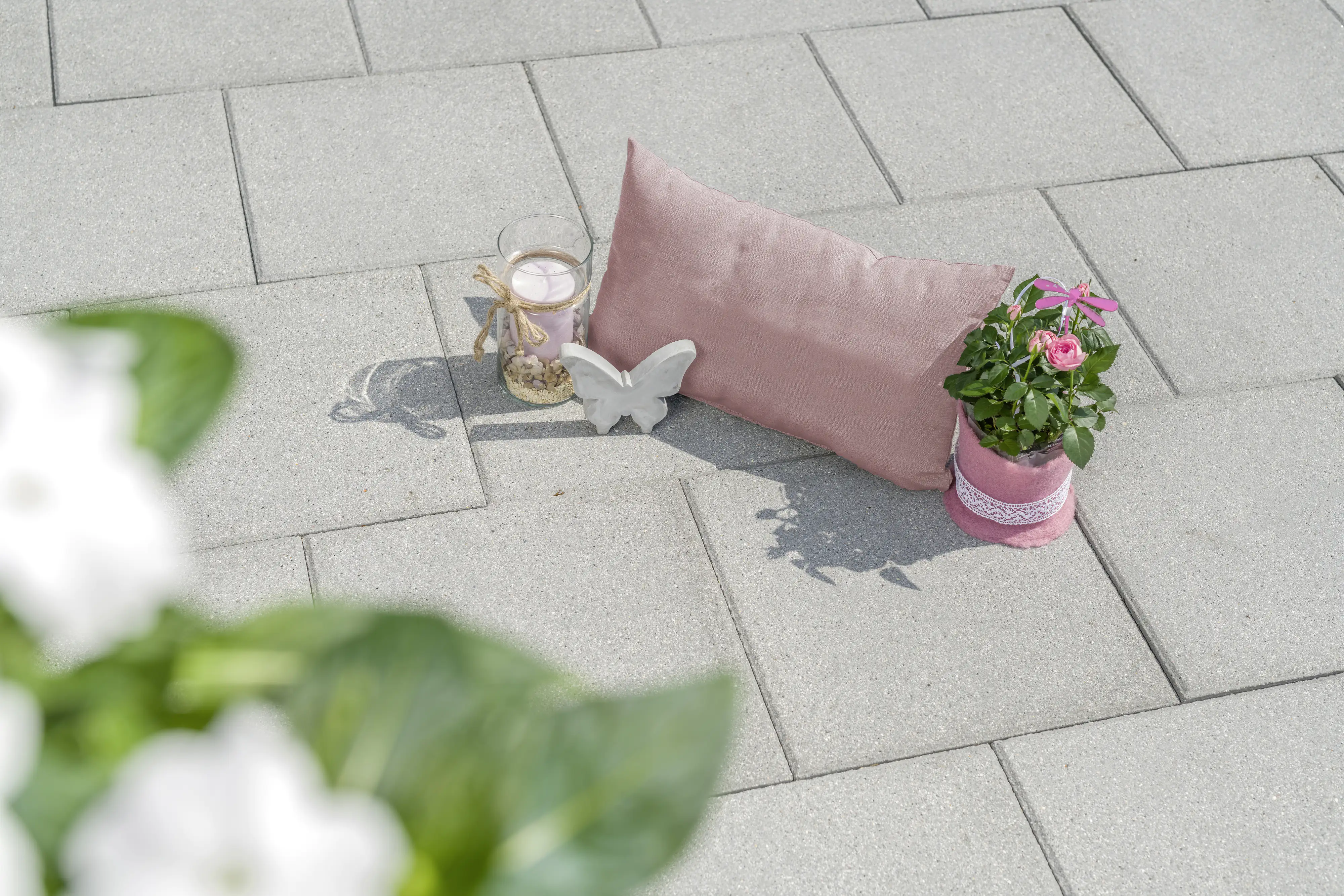 4251532300304_2714467 Diephaus Terrassenplatte Evora 40 x 40 x 4 cm quarzit-grau