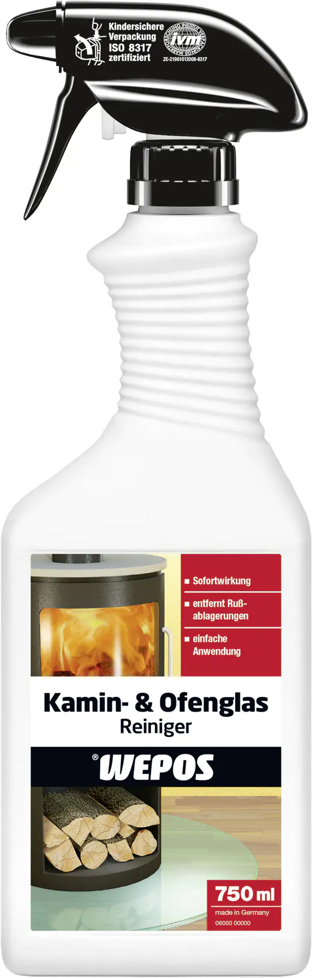 Wepos Kamin- und Ofenglasreiniger 750 ml Wepos Kamin- und Ofenglasreiniger 750 ml