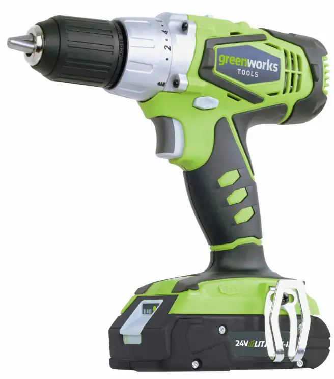 Greenworks Akkubohrschrauber-Set 24 V 24 V 4,0 Ah 2 Akkus 62 Nm bürstenlos