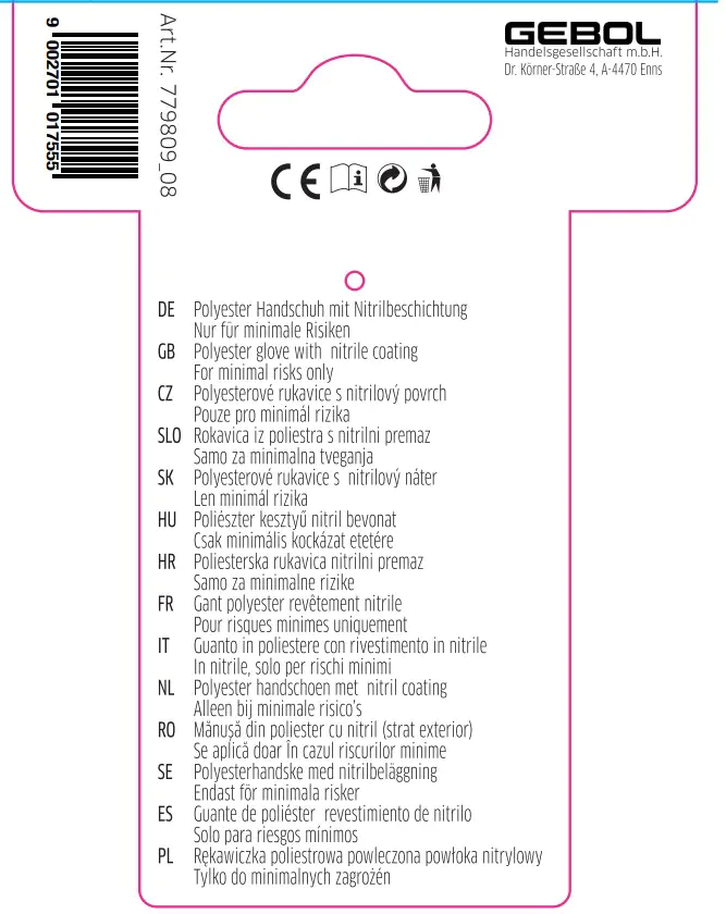 Gebol Handschuh Gardeluxe - Honeybee  