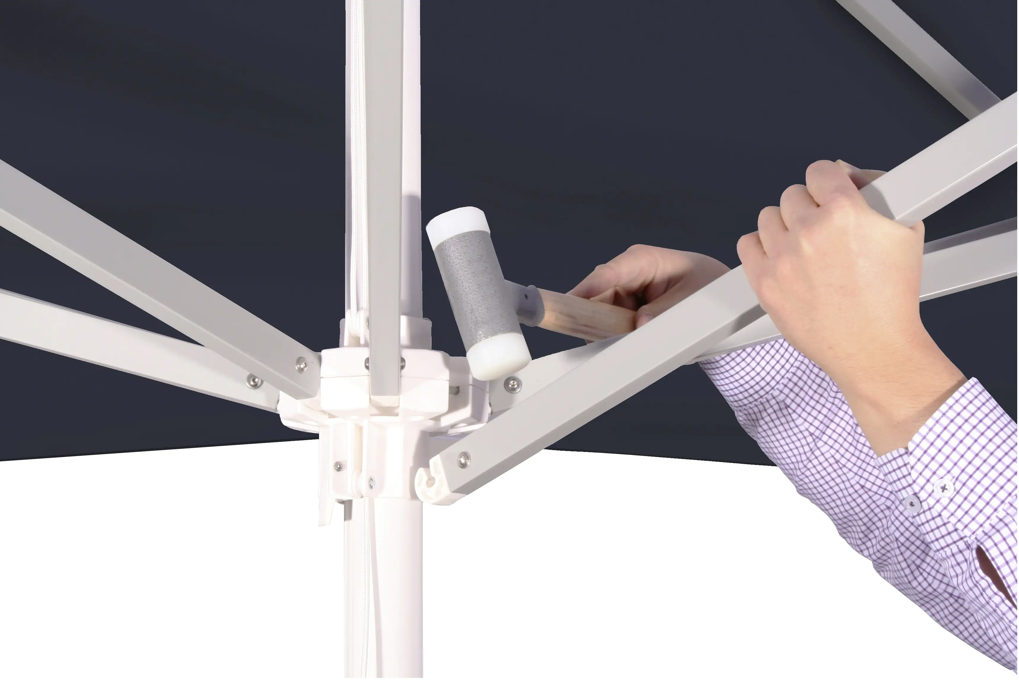 Schneider Sonnenschirm Quadro schwarz 300 x 300 cm