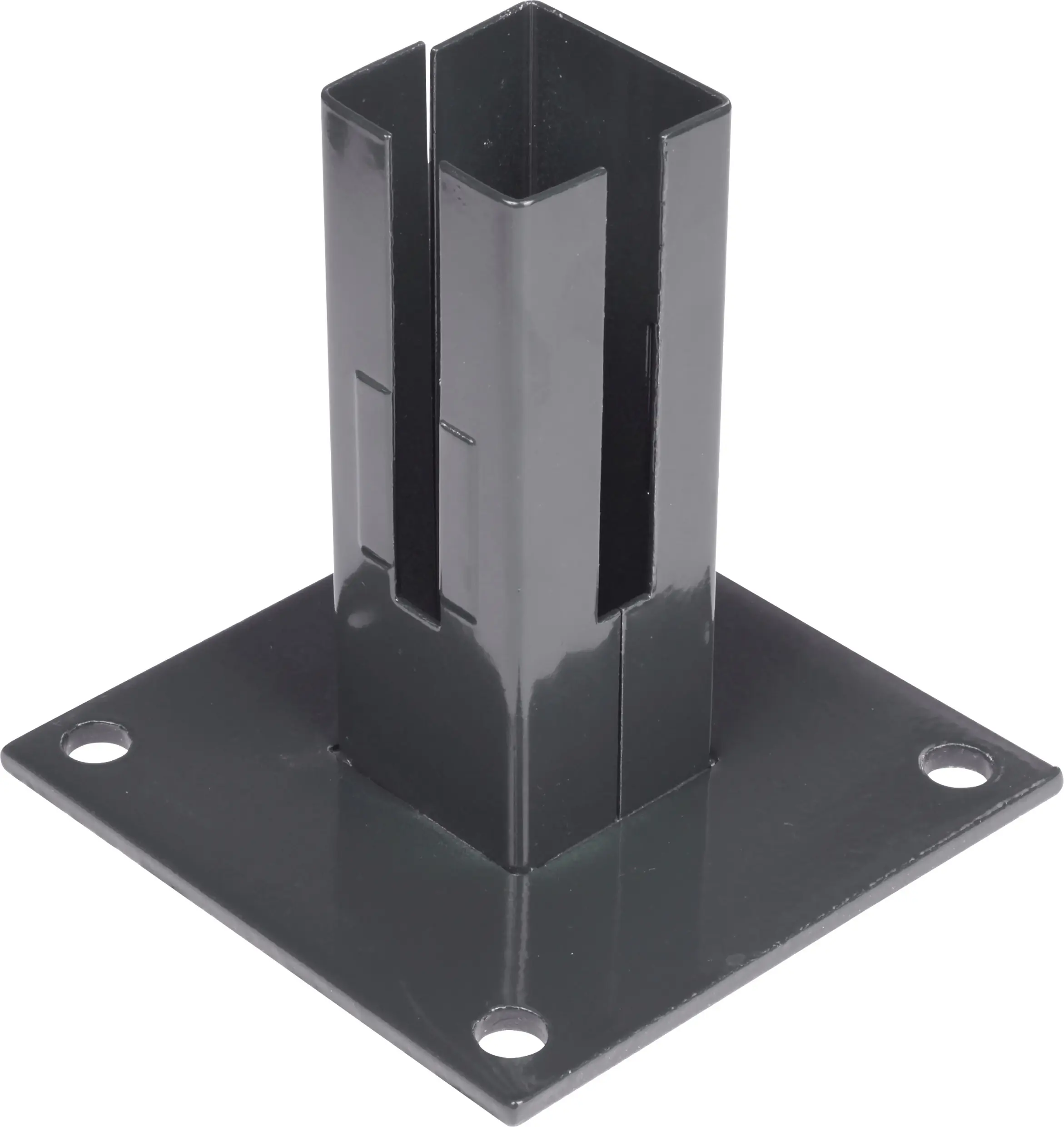 Floraworld Bodenplatte Zaunpfosten 15 x 15 cm anthrazit