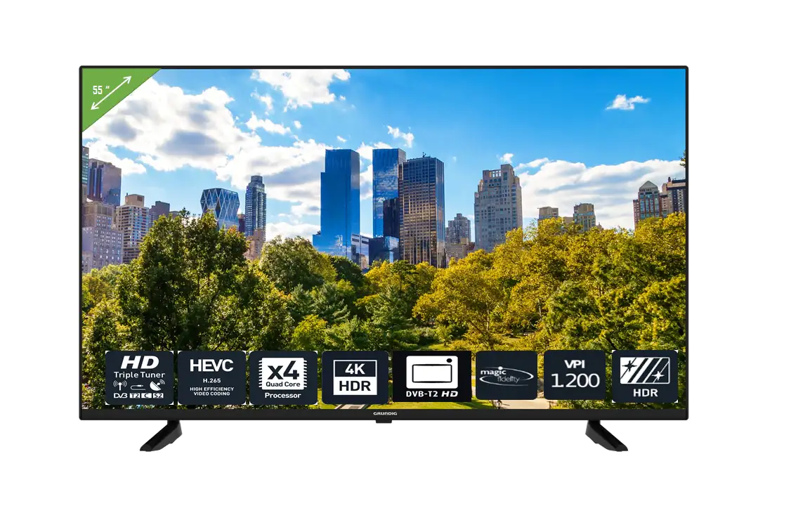 Grundig LED TV 55VCE220 UHD 4K 139 cm (55 Zoll), HDR, QuadCore, Smart TV, WIFI Grundig LED TV 55VCE220 UHD 4K 139 cm (55 Zoll), HDR, QuadCore, Smart TV, WIFI