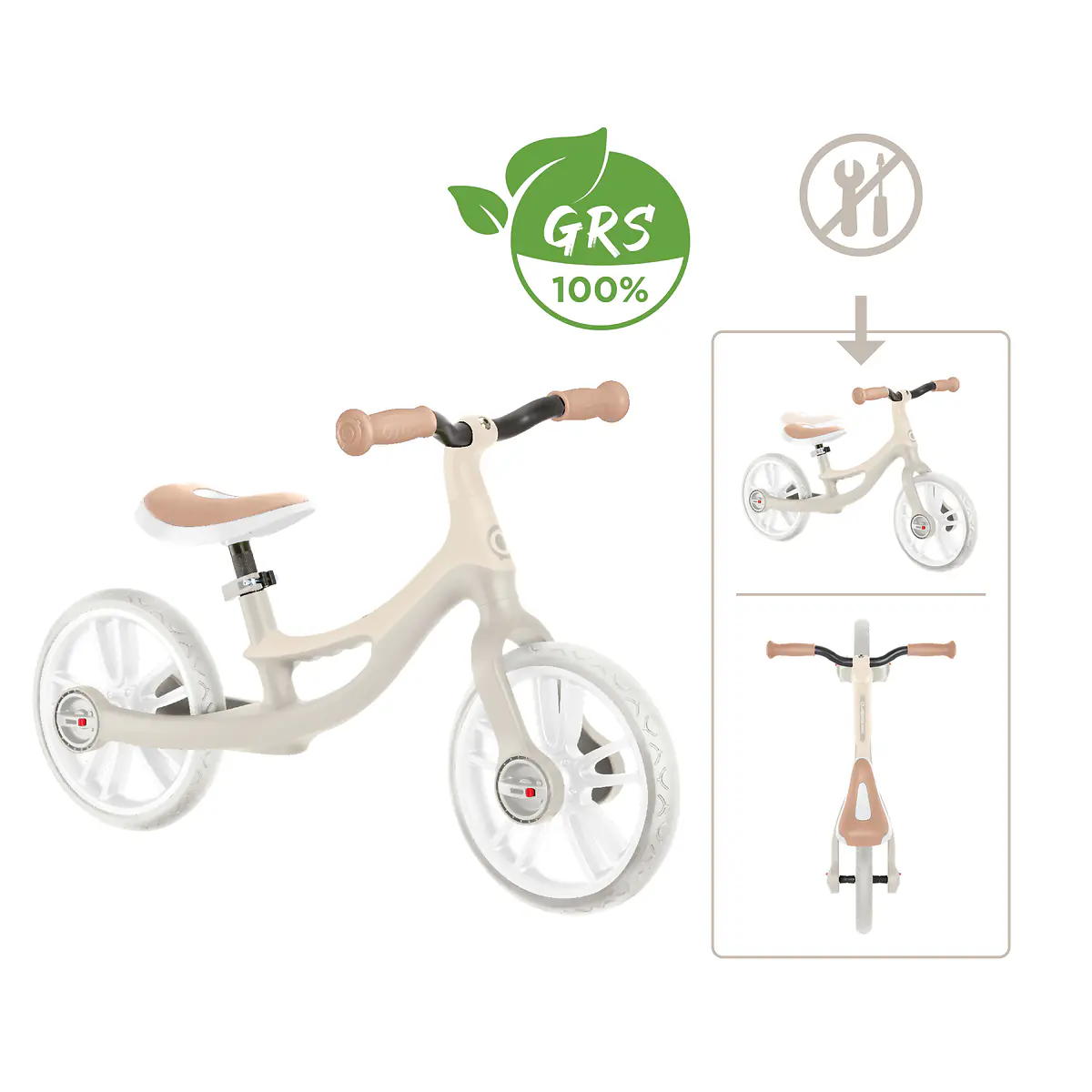 Globber Laufrad für Kinder Go Bike Elite taupe