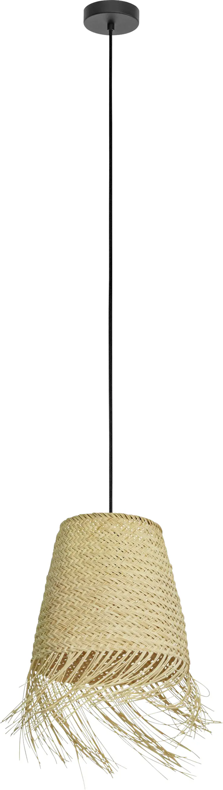 Eglo Pendelleuchte Aycliff schwarz natur 30 x 110 cm E27