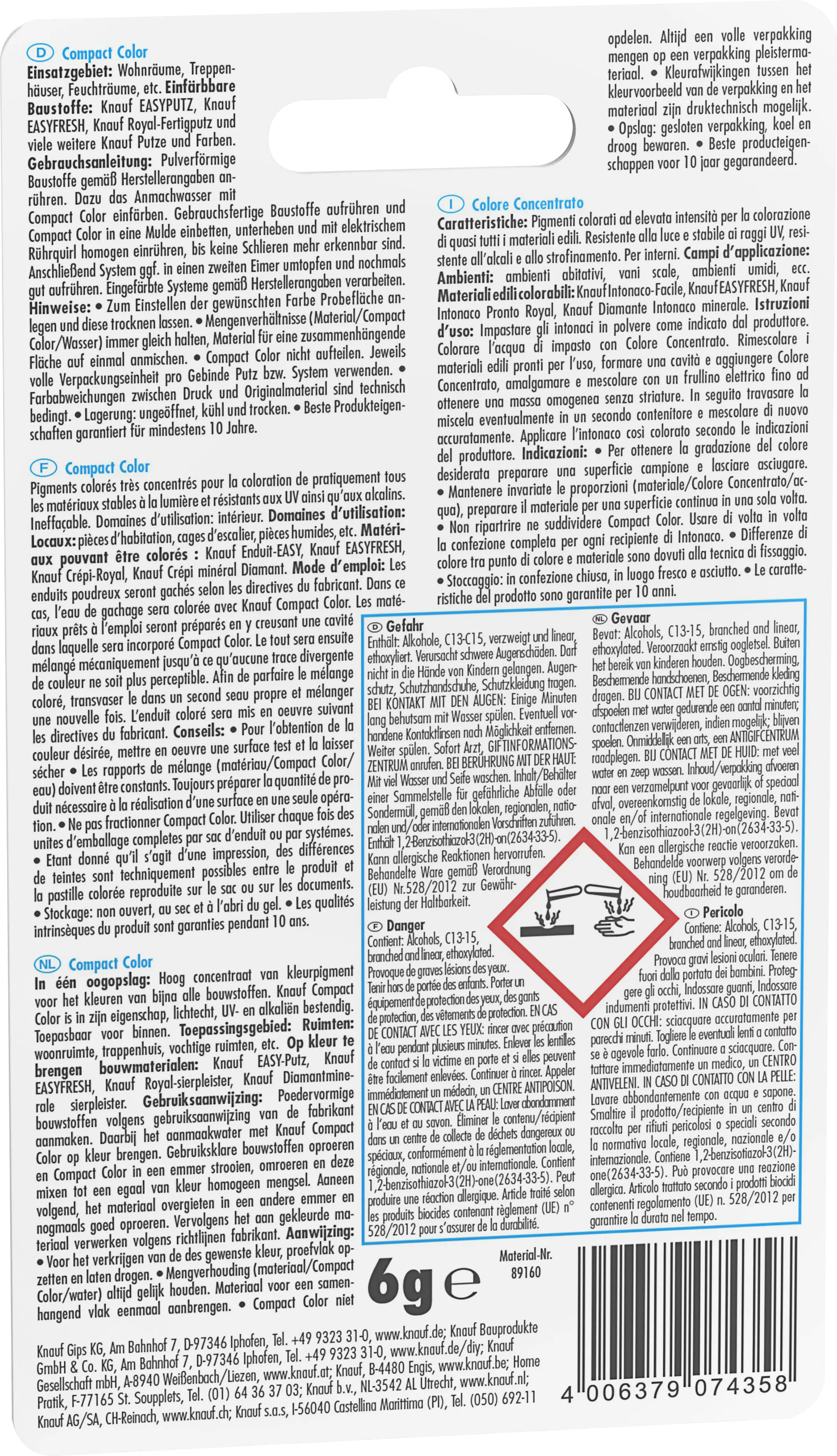 Knauf Farbpigment Compact Color 6 g terracotta