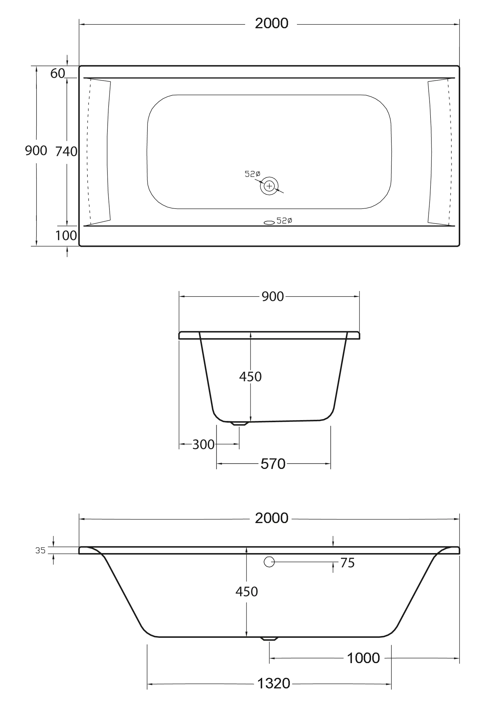 4005489136468_2619394 Ottofond Whirlpool-Komplettset Rosa 200x90 cm, weiß