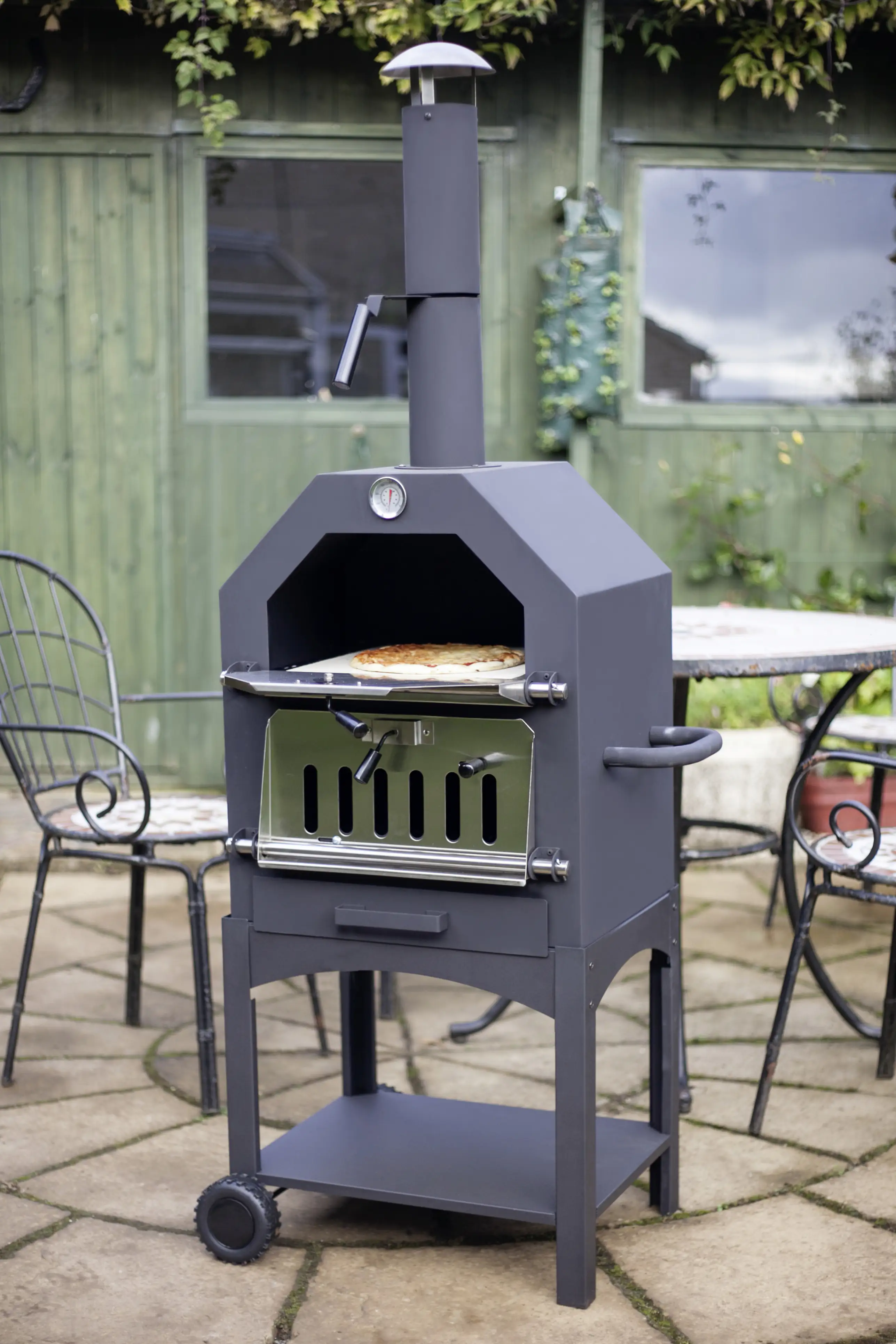 4033886110545_1415749 Buschbeck Pizzaofen Italia schwarz, 167 x 56 x 40 cm
