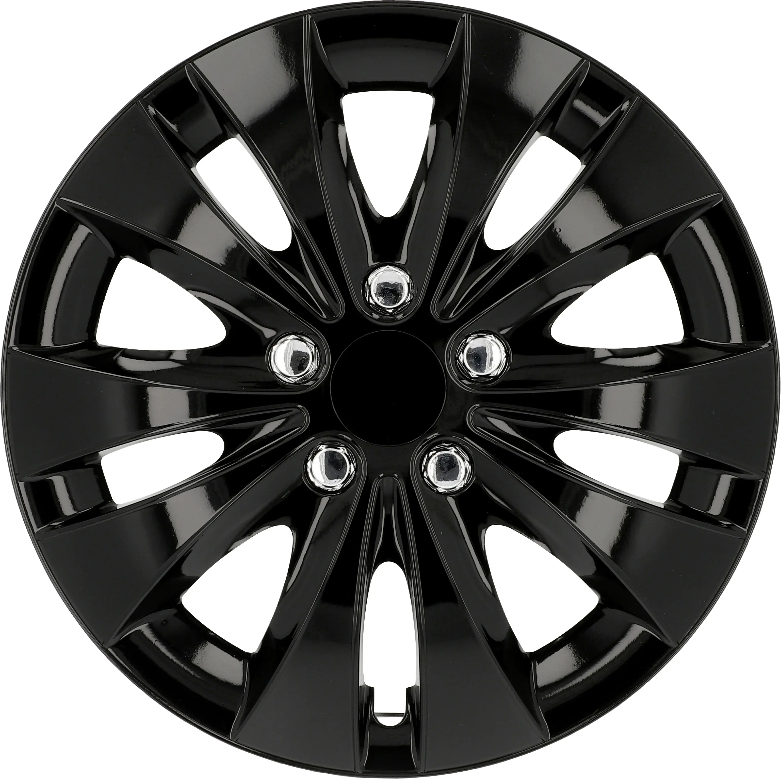 Cartrend Radzierblenden Storm 35 cm (14 Zoll) schwarz 4 Stück