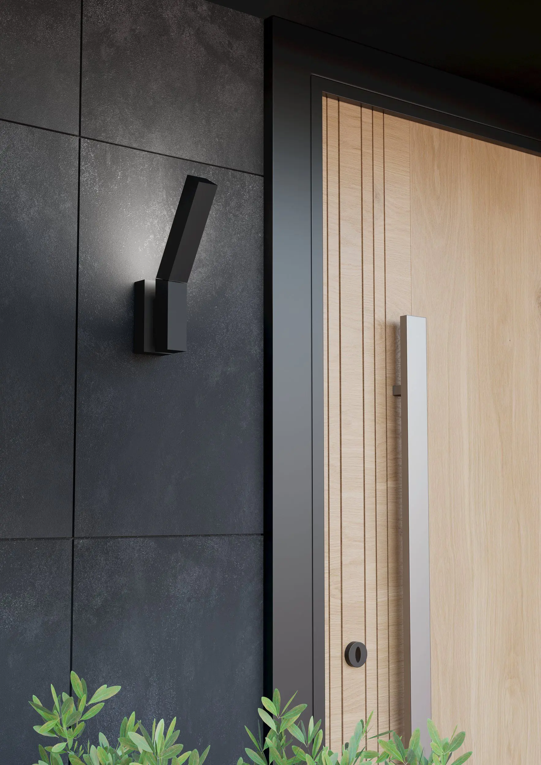 Eglo Außen-Wandleuchte Ugento schwarz 31,5 cm 