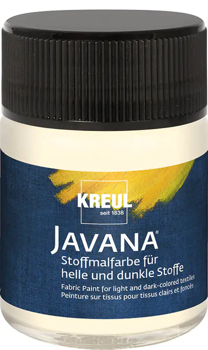 Kreul Javana Stoffmalfarbe für helle und dunkle Stoffe vanille 50 ml Kreul Javana Stoffmalfarbe für helle und dunkle Stoffe vanille 50 ml