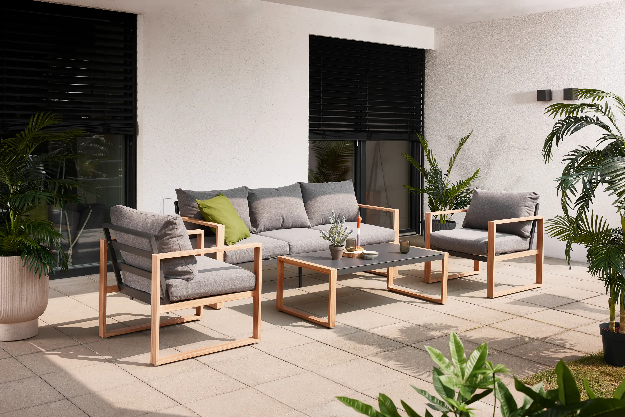 Primaster Gartenmöbel-Set Marbella Aluminium in Holzoptik Primaster Gartenmöbel-Set Marbella Aluminium in Holzoptik