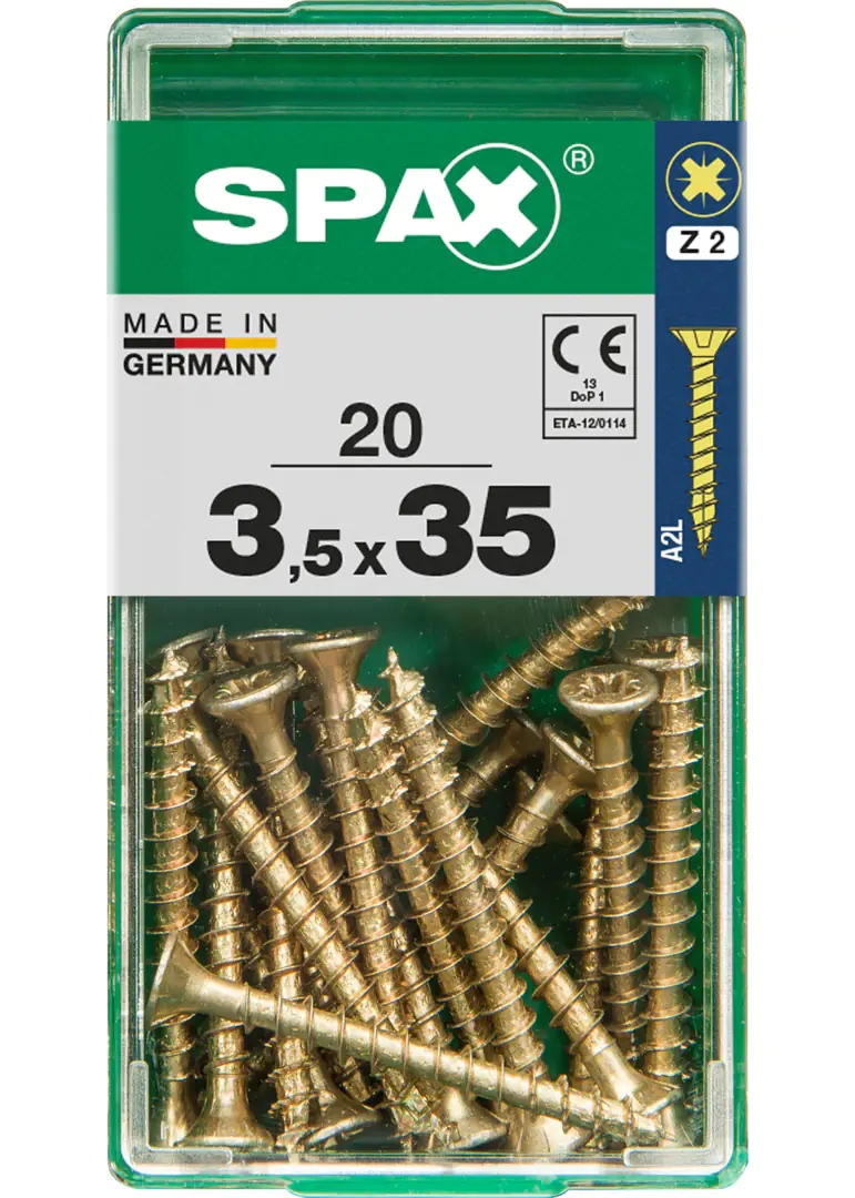 Spax Universalschrauben 3.5 x 35 mm PZ 2 - 20 Stk.