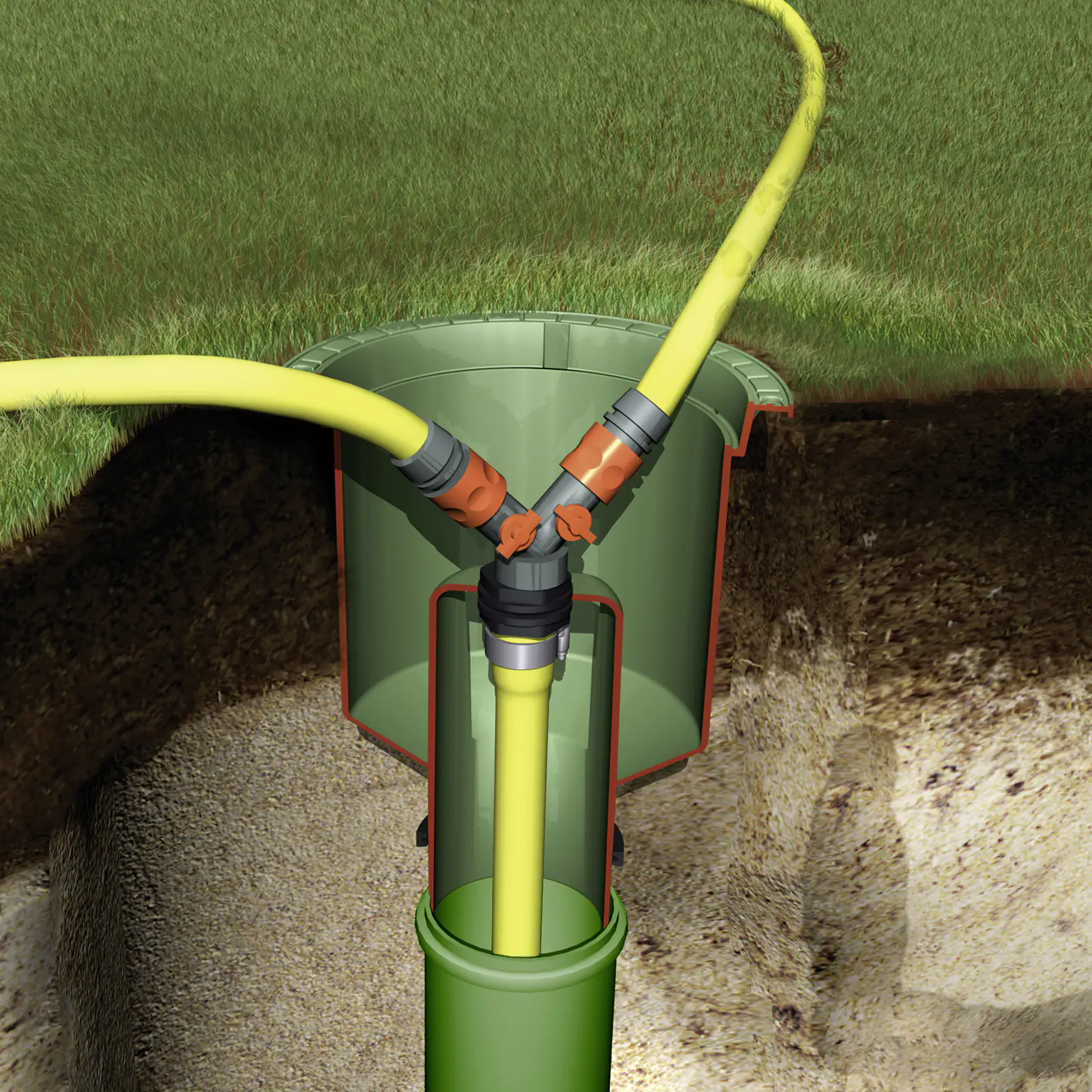 Garantia Wasseranschlussbox Extern grün