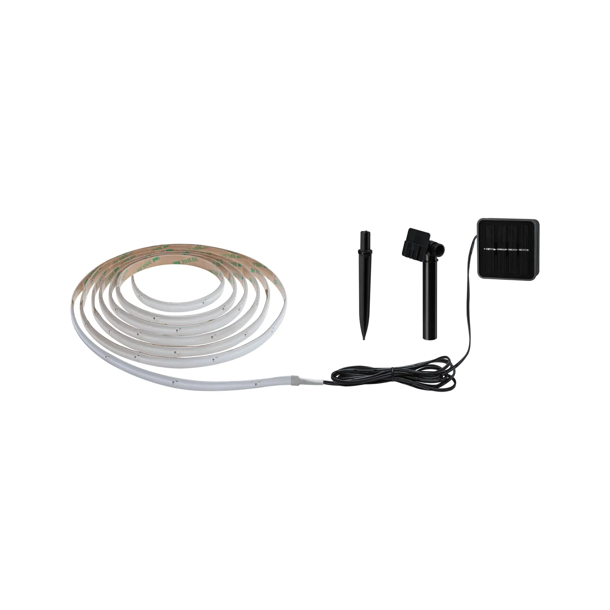 4000870788974_1 Paulmann LED-Stripe Solar 3 m Dämmerungssensor Akku schwarz kürzbar RGB