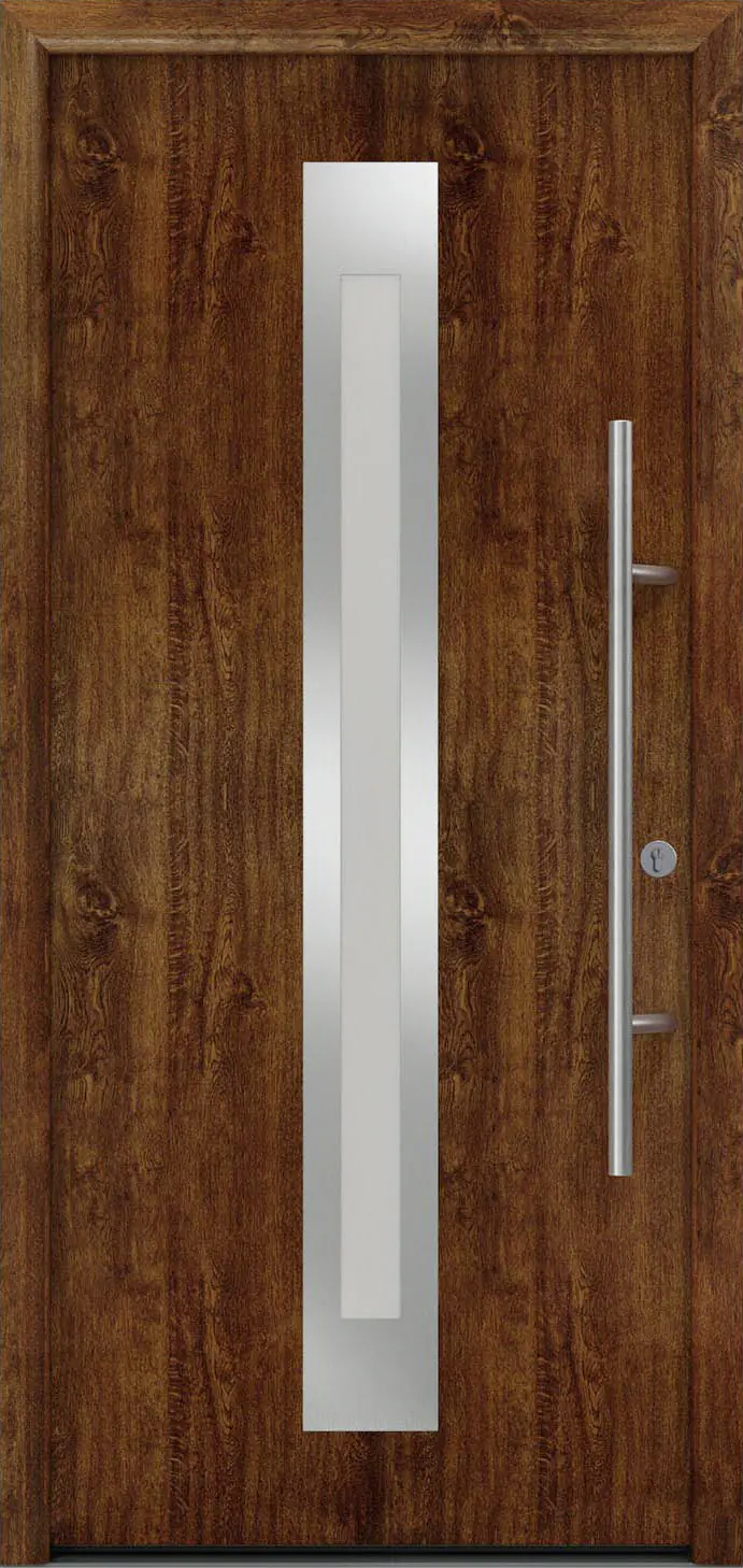 EcoStar Haustür ISOPRO Secur IPS 770S RC2 dark oak 110 x 210 cm