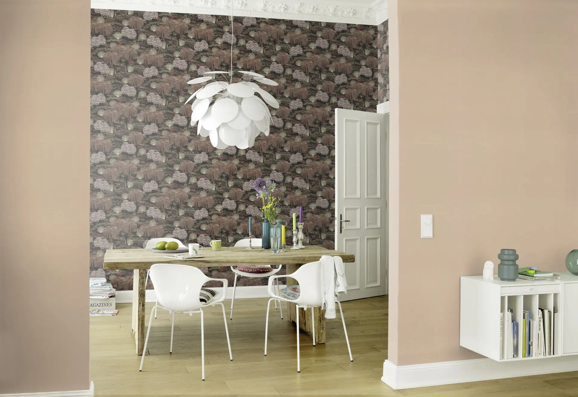 Rasch Vliestapete 687576 Tropical house uni orange, 10,05 x 053 m