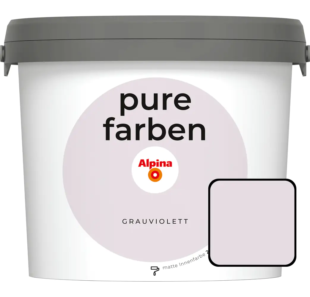 Alpina Pure Farben Wandfarbe grauviolett 2,5 L Alpina Pure Farben Wandfarbe grauviolett 2,5 L