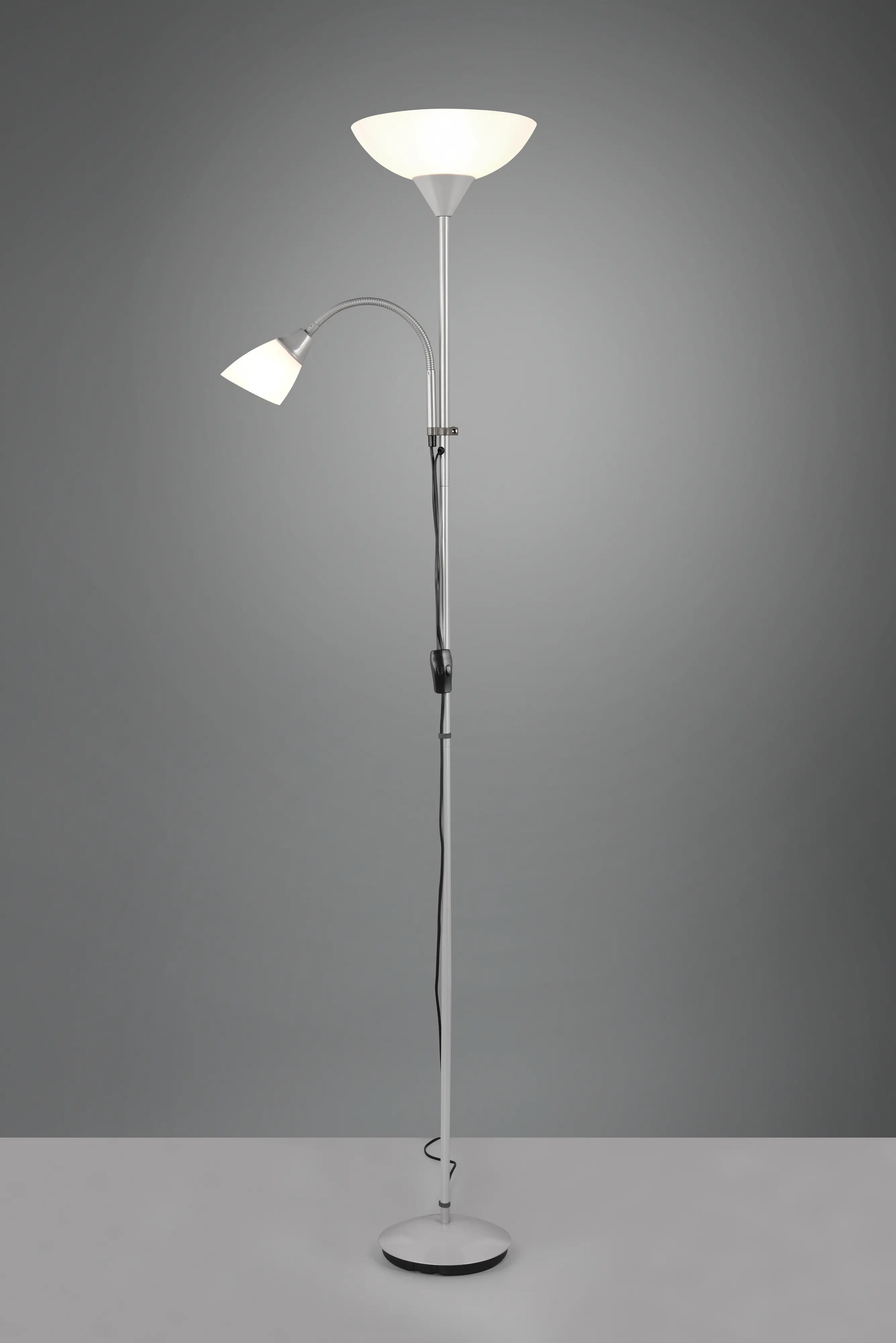 Trio Deckenfluter Erzwo Ø 28 x 180 cm warmweiß titanfarbig