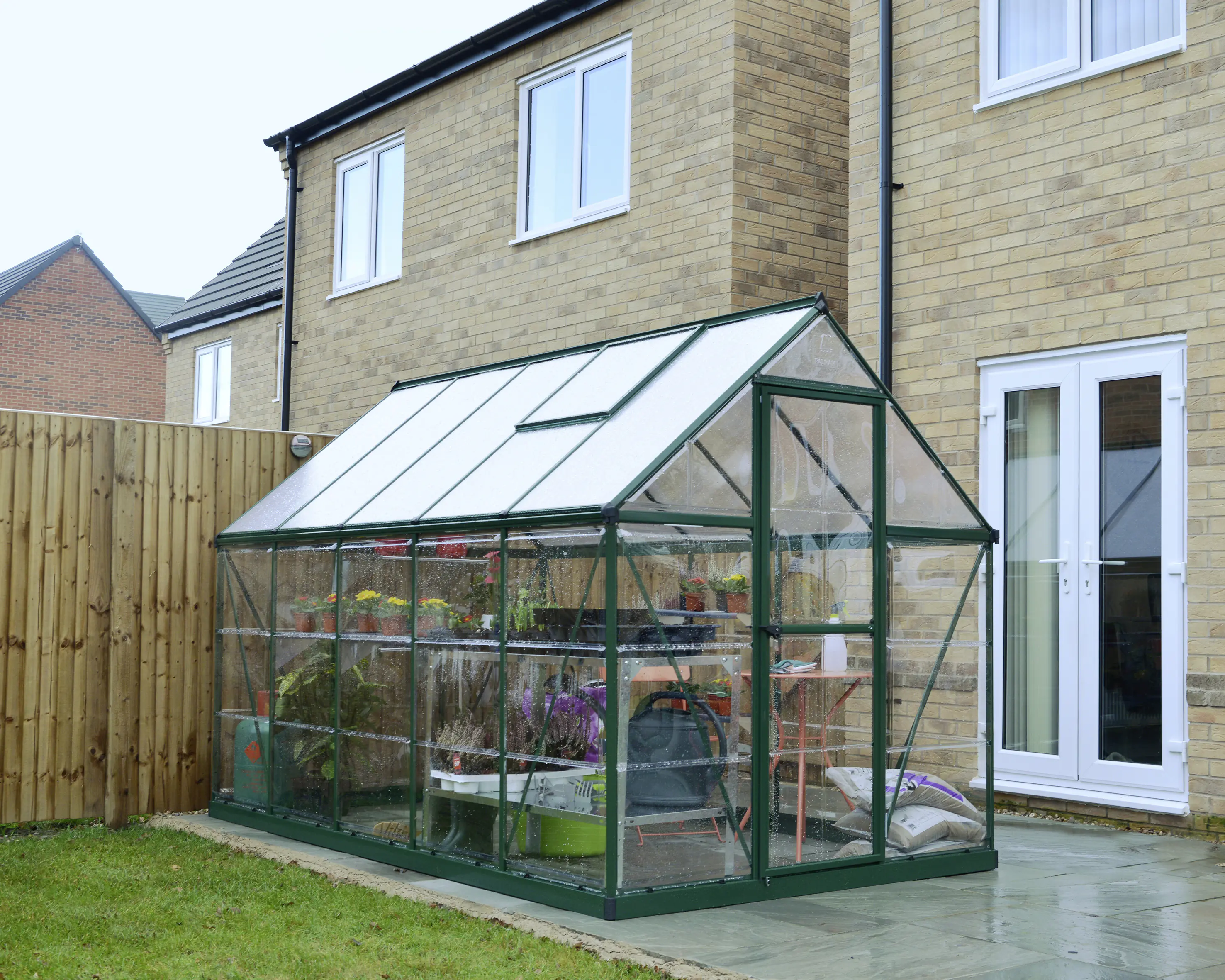 Canopia Gewächshaus Hybrid Alu grün 306 x 185 cm