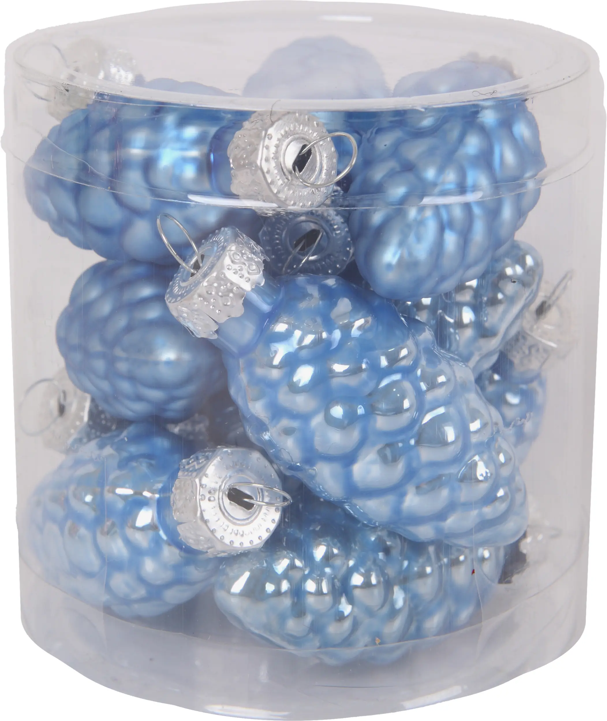 TrendLine Weihnachtskugeln aus Glas Tannenzapfen Ø 6 cm sky blue 12 Stück TrendLine Weihnachtskugeln aus Glas Tannenzapfen Ø 6 cm sky blue 12 Stück