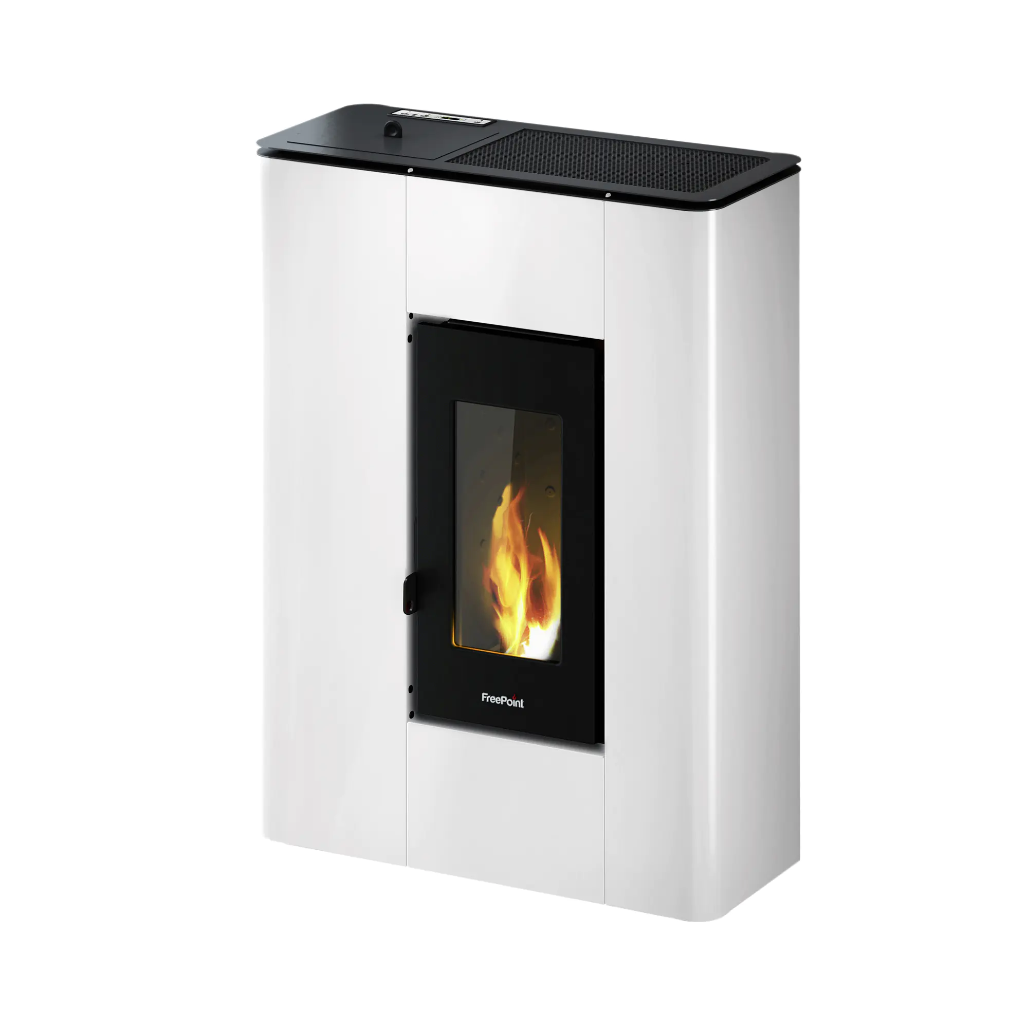 FreePoint Pelletofen ATRIUM 5 Stahlverkleidung weiß 2,5 - 5,2 kW