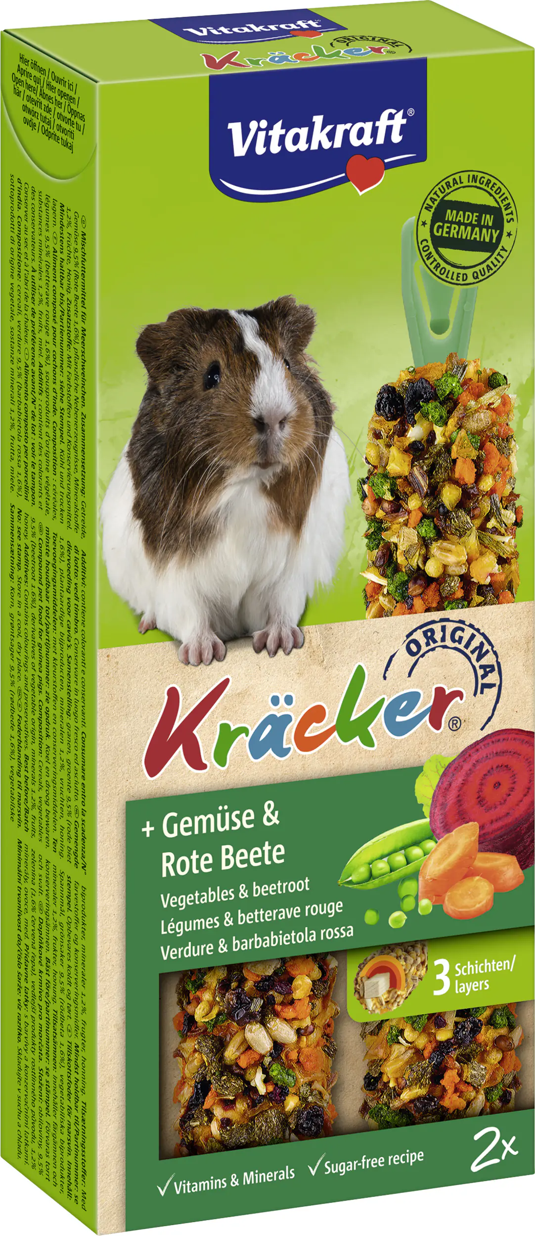 Vitakraft Nagerfutter Snack Kräcker 112 g Gemüse & Rote Beete 2 Stück