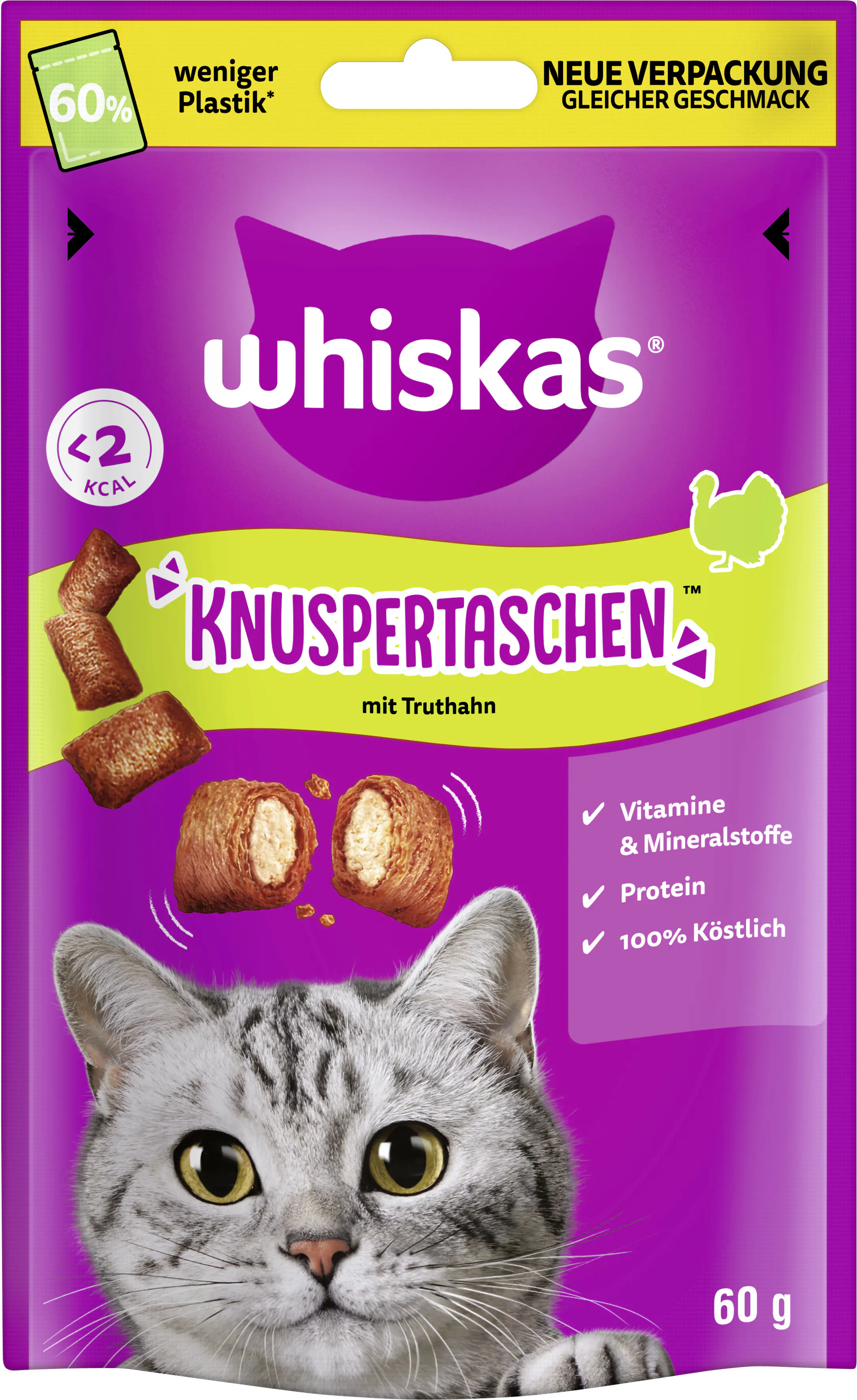 Whiskas Knuspertaschen Katzensnack 60 g Truthahn 
